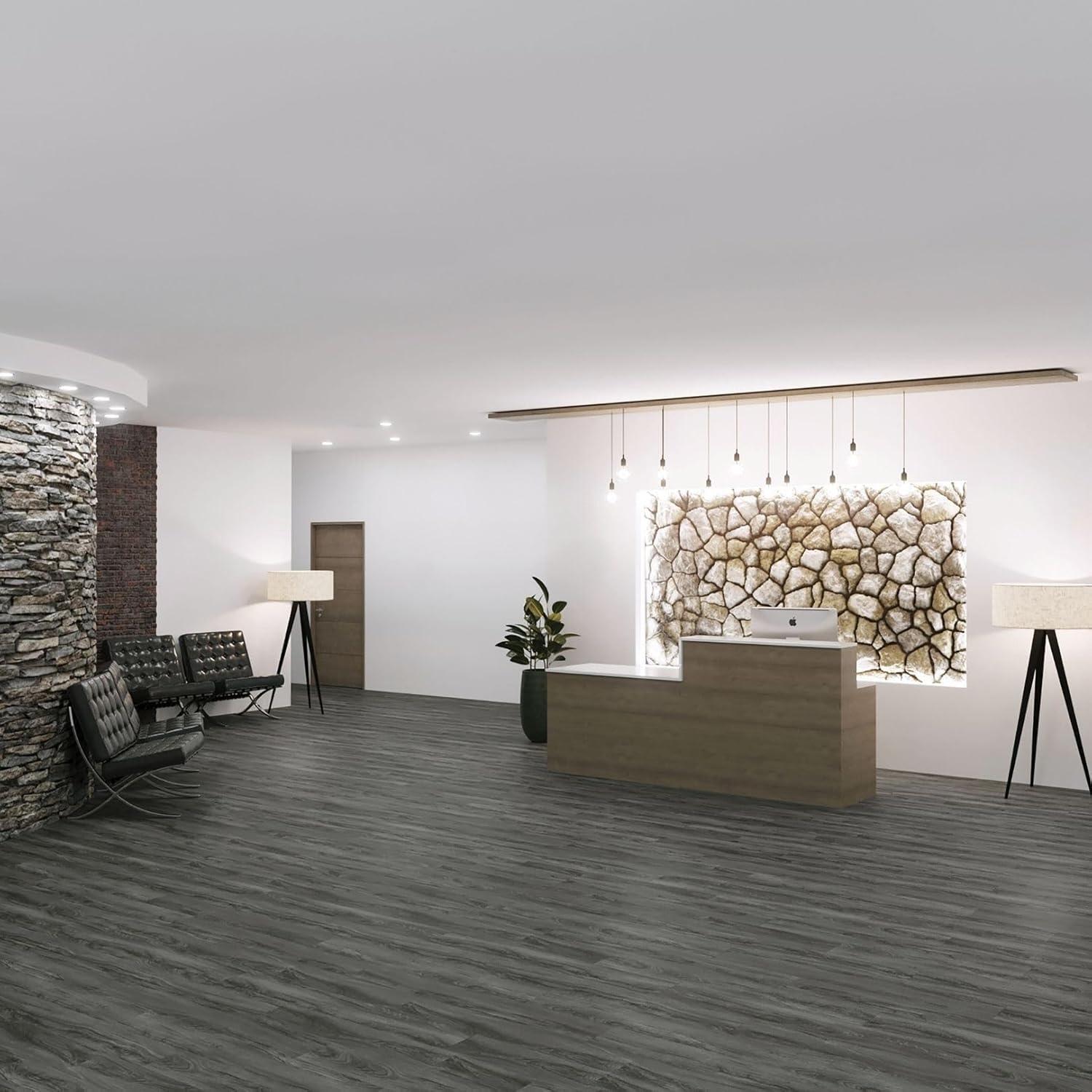 Lucida USA GlueCore Classic 22mil x 7.3" W x 48" L Glue Down Vinyl Tile Flooring