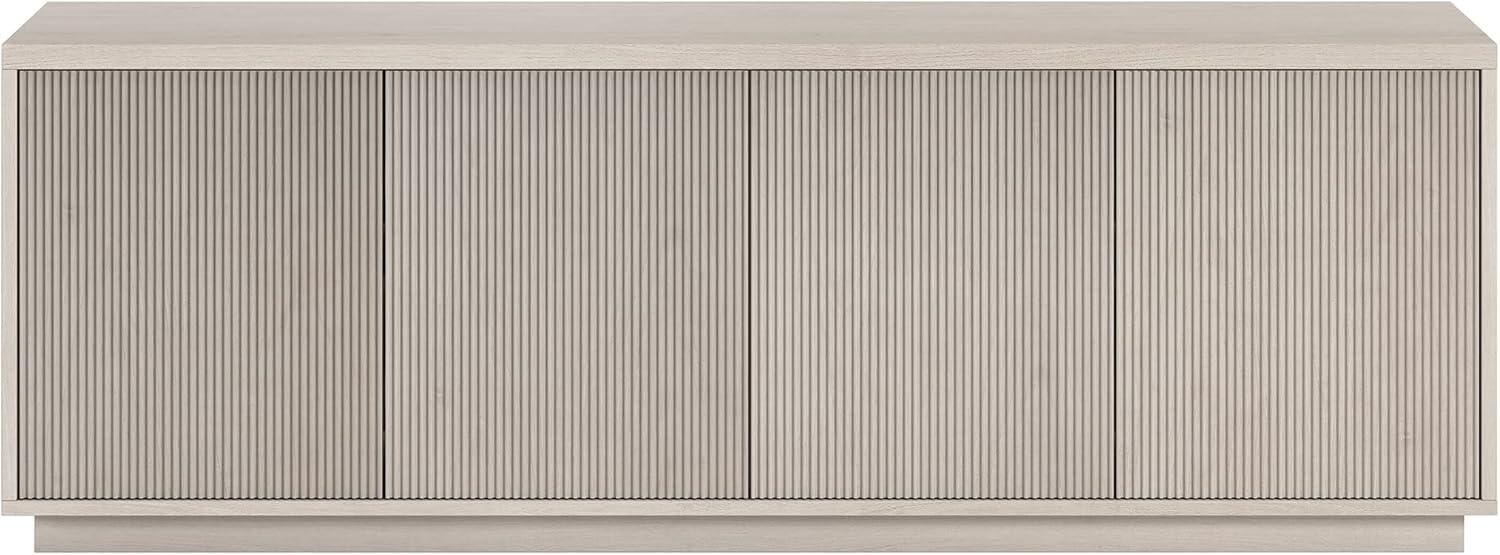 Evelyn&Zoe Hanson Rectangular TV Stand for TV's up to 75", Alder White