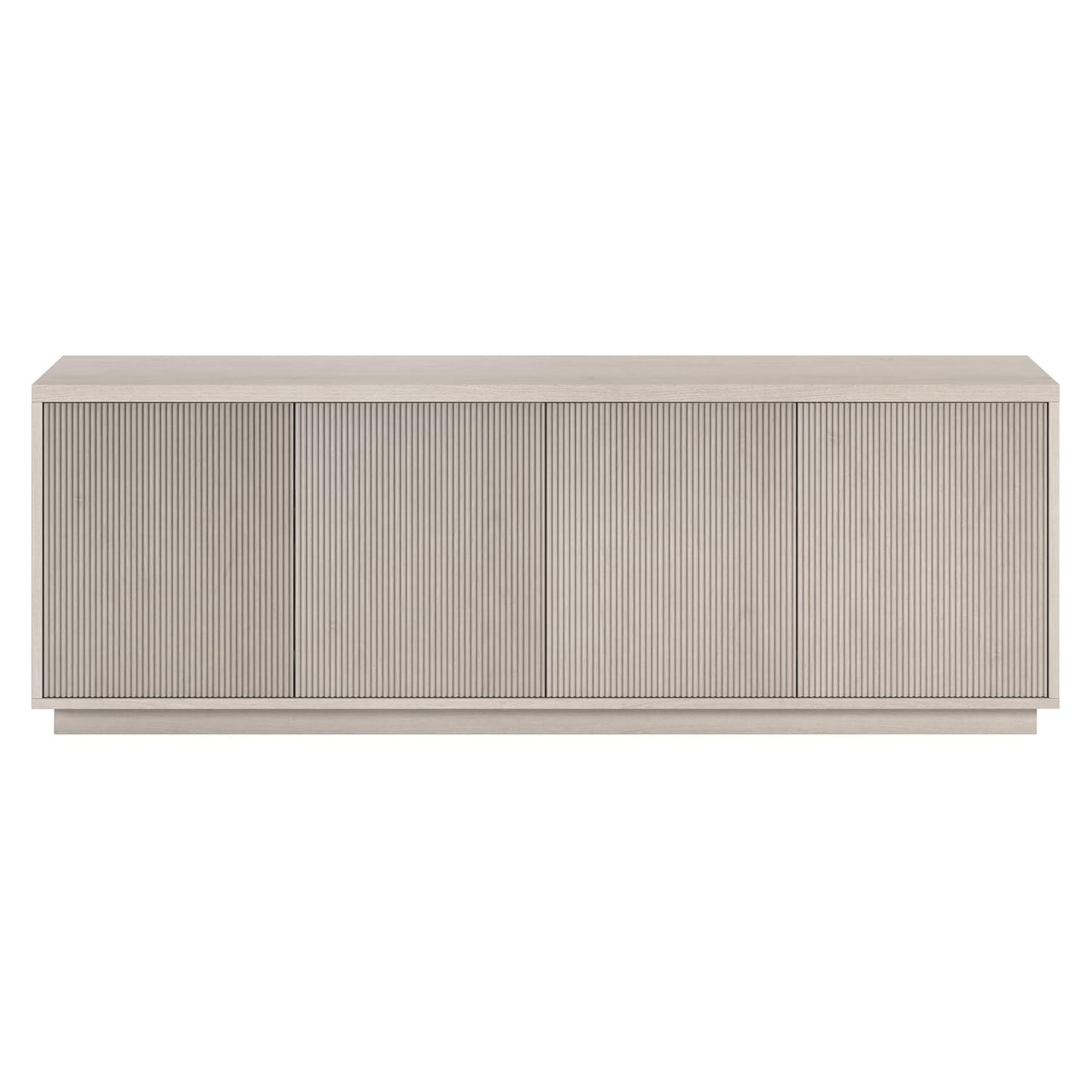 Evelyn&Zoe Hanson Rectangular TV Stand for TV's up to 75", Alder White