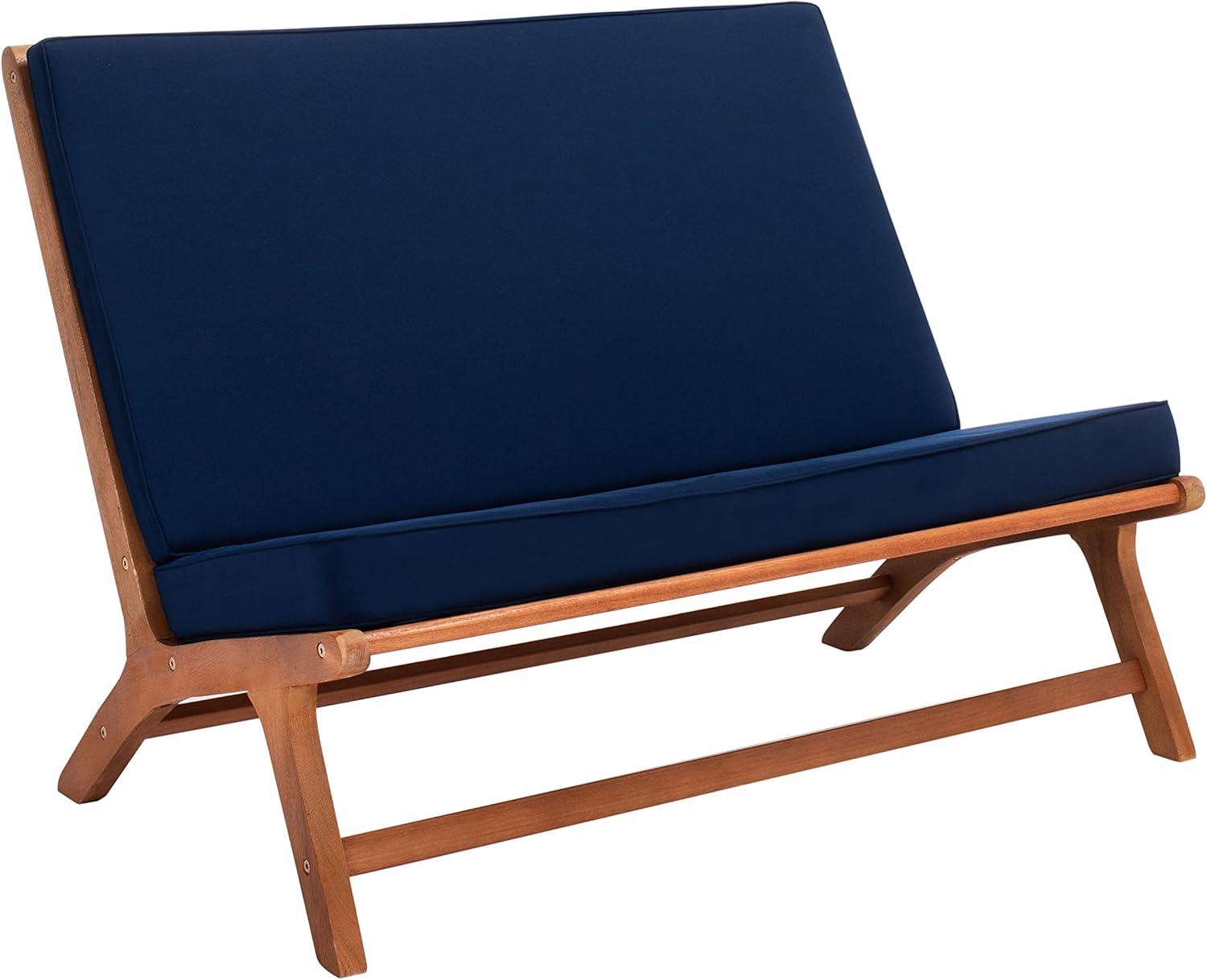 Chaston 4 Piece Living Set - Indoor/Outdoor - PAT7044 - Natural/Navy - Safavieh