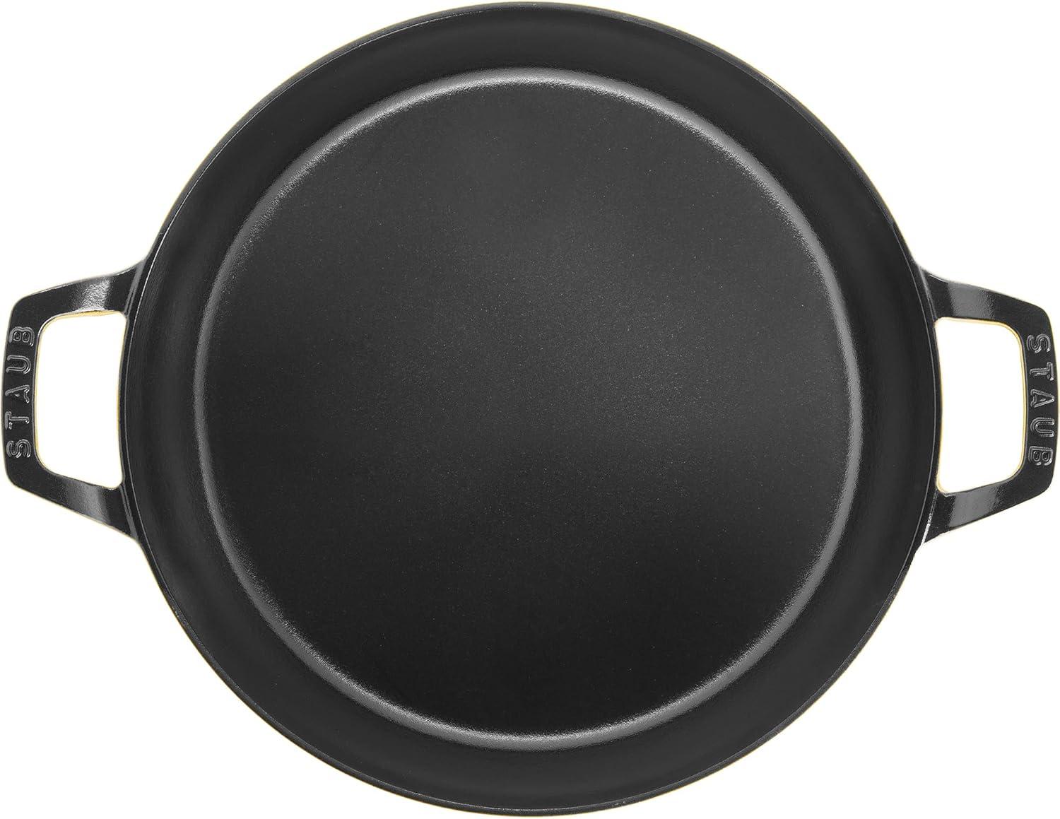 Staub Cast Iron Braiser with Glass Lid, 3.5-Quart, Serves 3-4