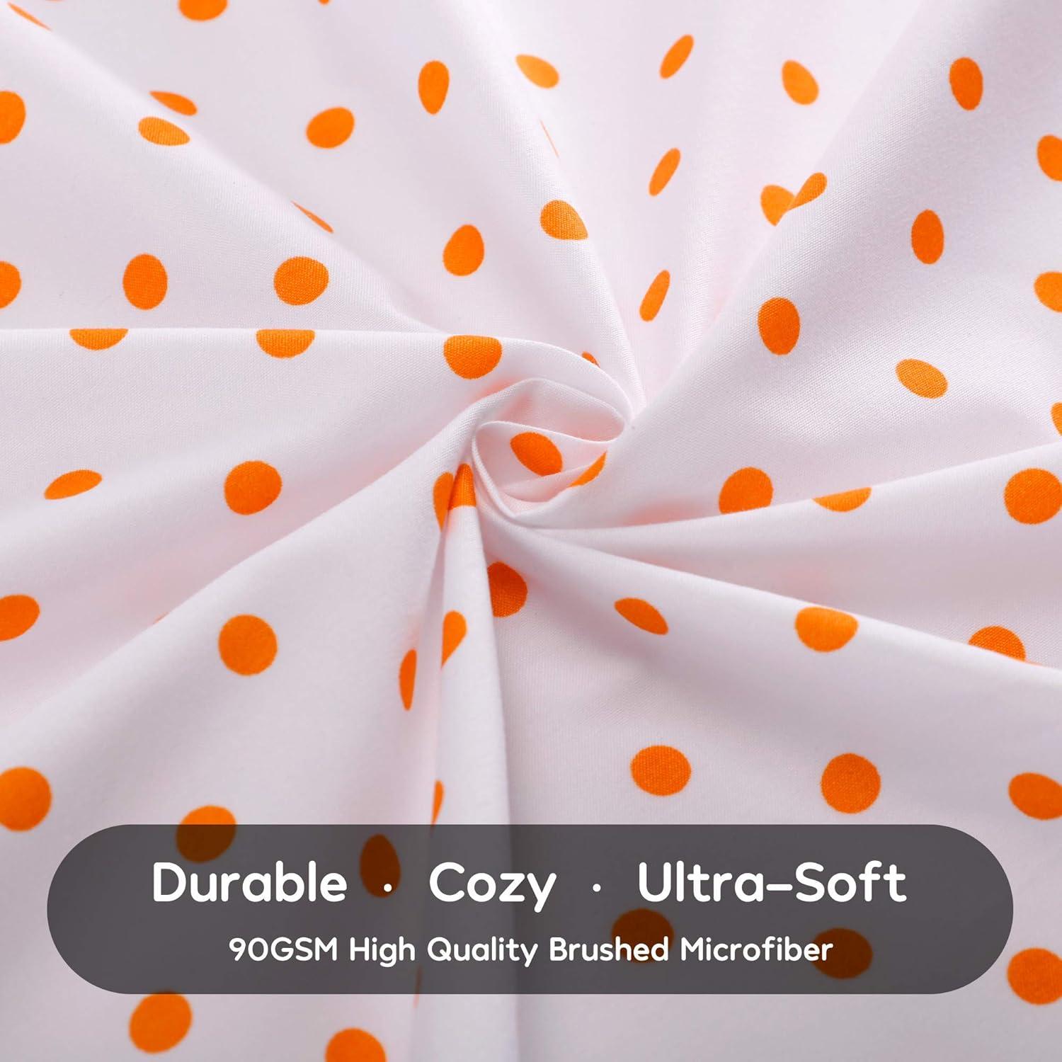 Microfiber Polka Dots Fitted Sheet