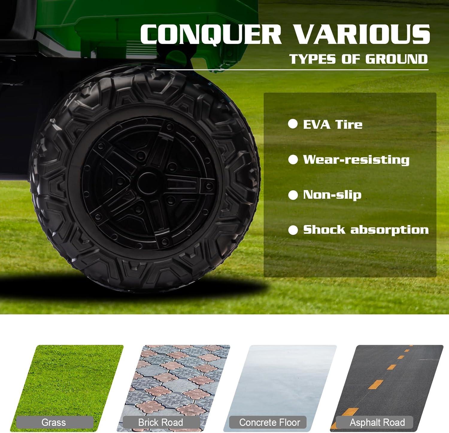 Himimi Delia Himimi 24 Voltage  Ride On Dump Truck, 2 Seater Kids UTV with Electric Dump Bed, Remote Control