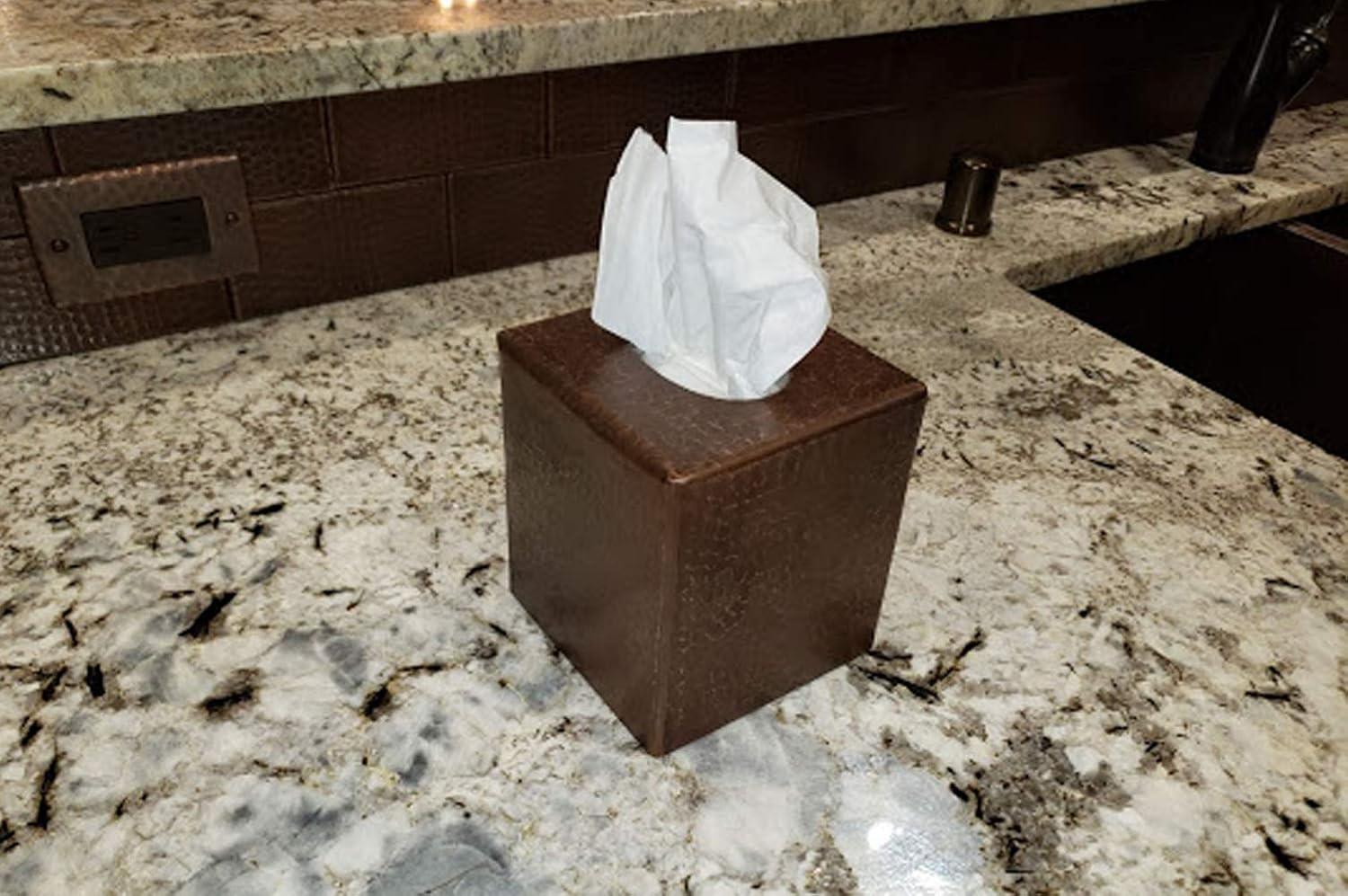 Premier Copper Products  Small Hammered Copper Tissue Box Cover