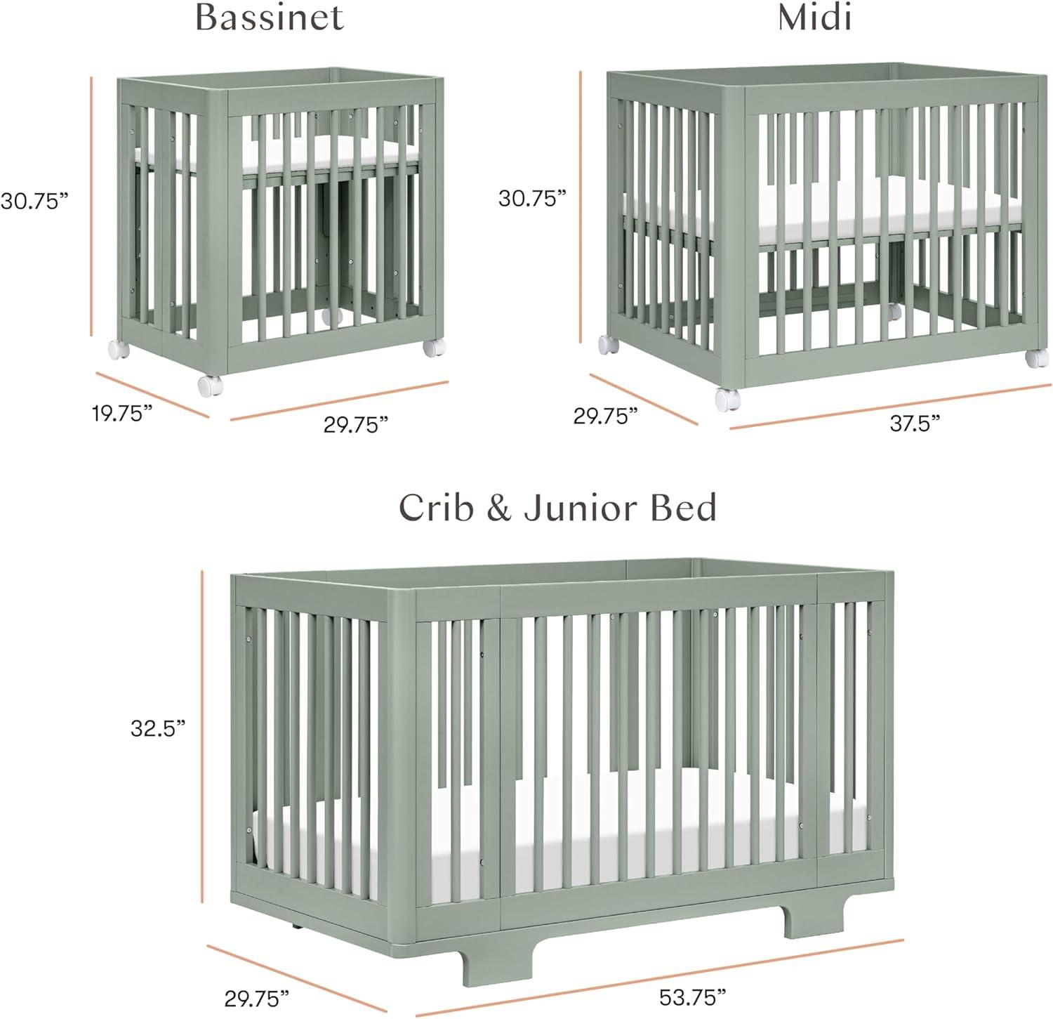 Yuzu 8-In-1 Convertible Crib With All-Stages Conversion Kits