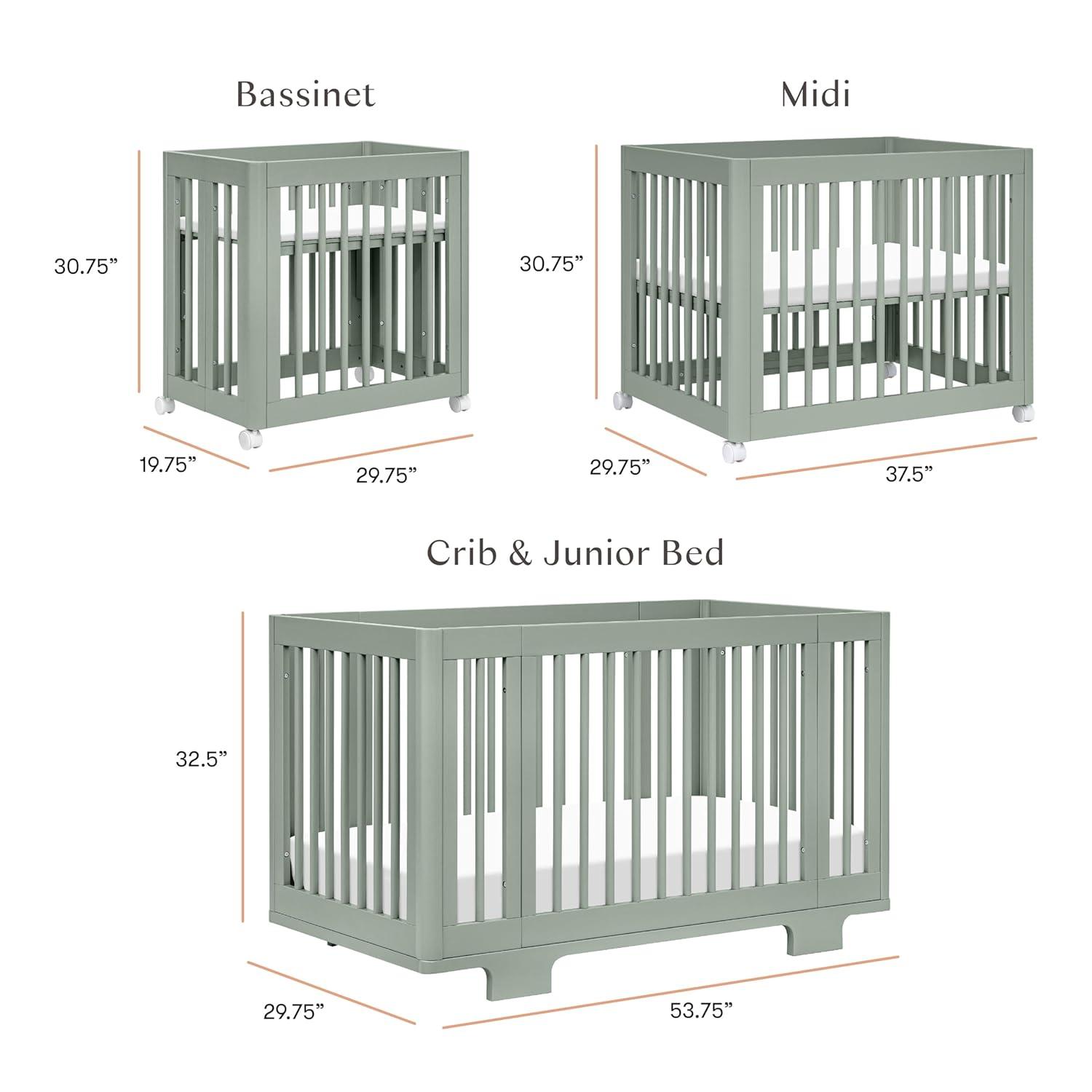 Yuzu 8-In-1 Convertible Crib With All-Stages Conversion Kits