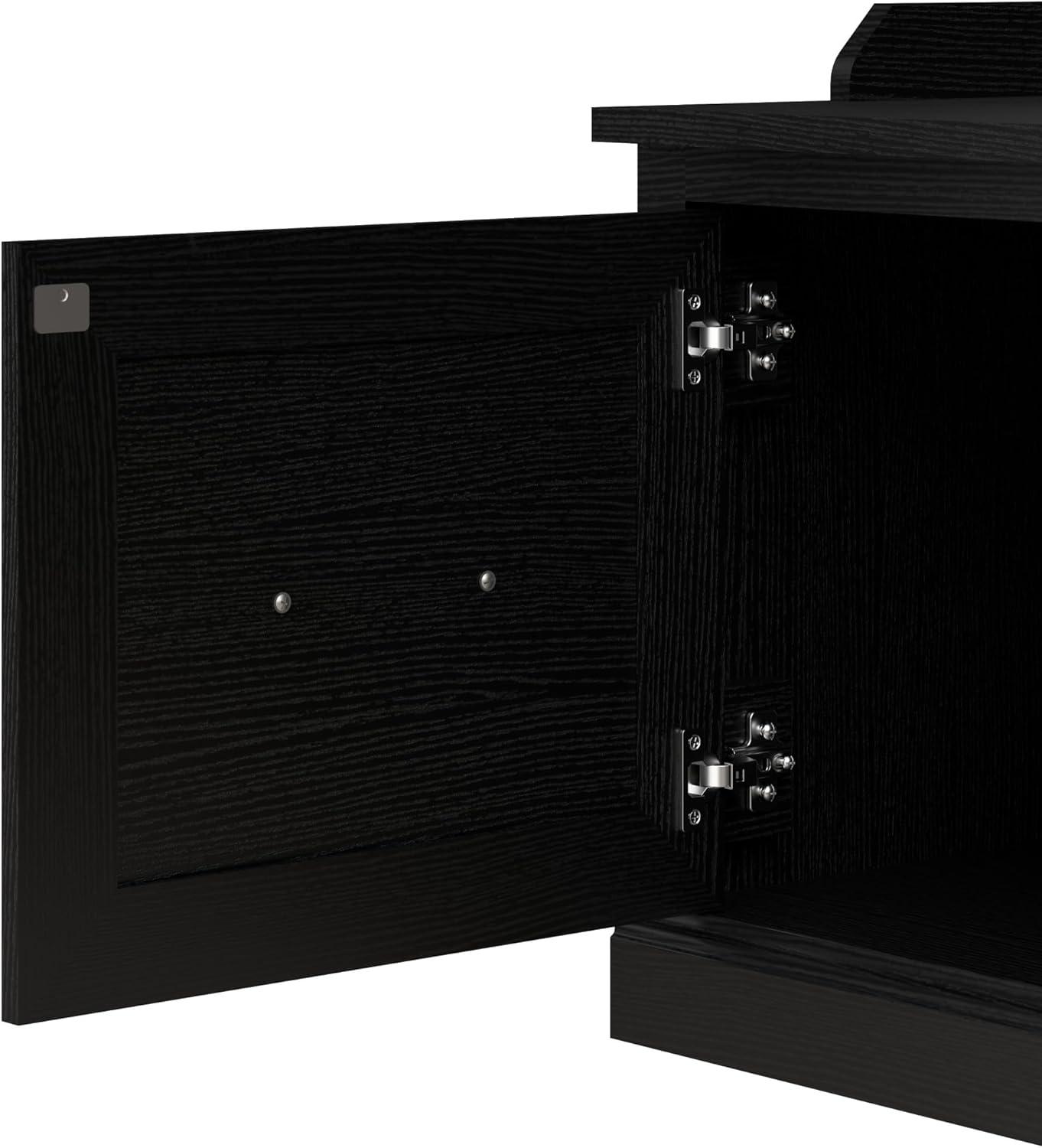 Woodland 40W Hall Tree and Shoe Bench w/ Doors in White Maple - Engineered Wood