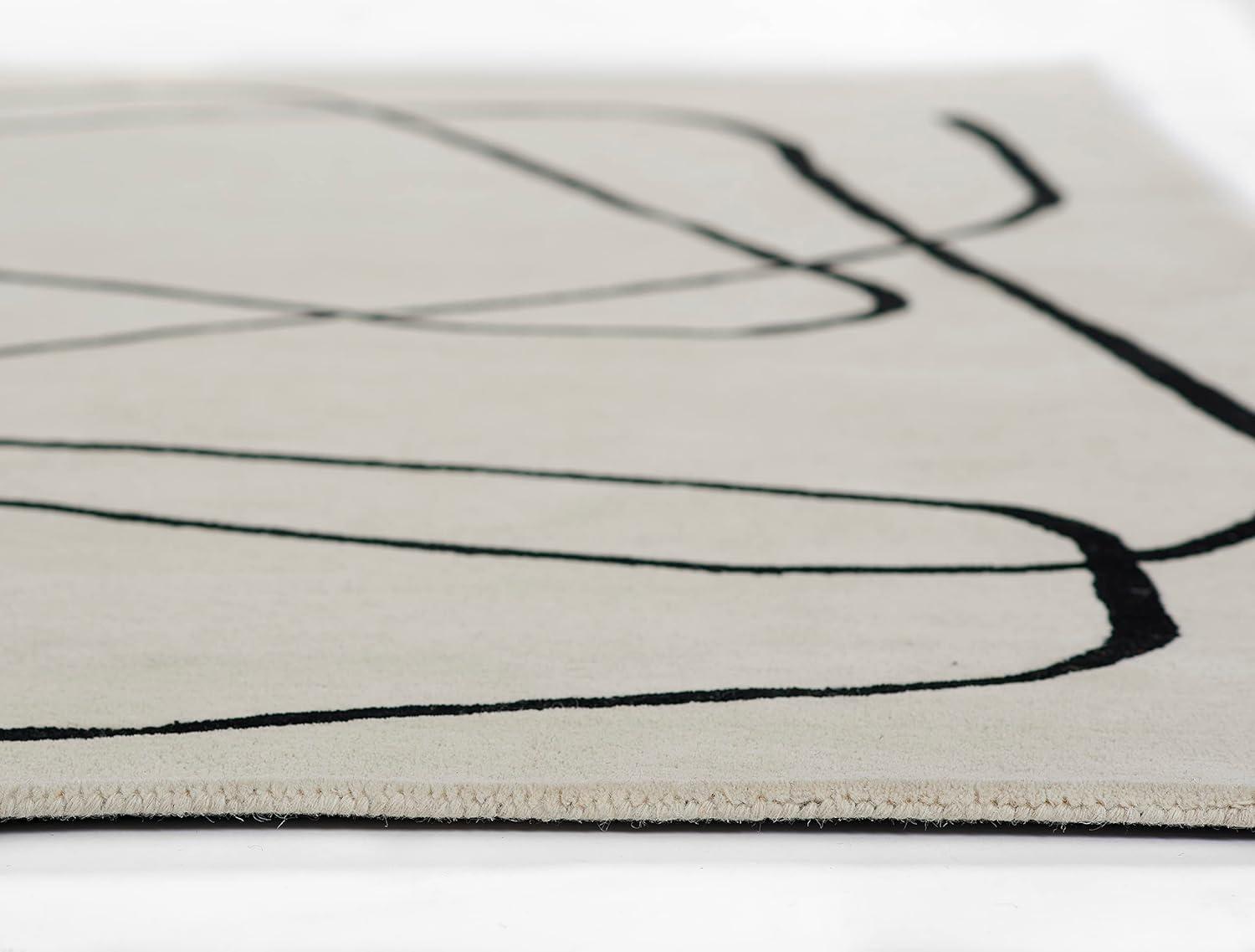 Shayla Hand-Tufted Wool Rug - White / 9' x 12'