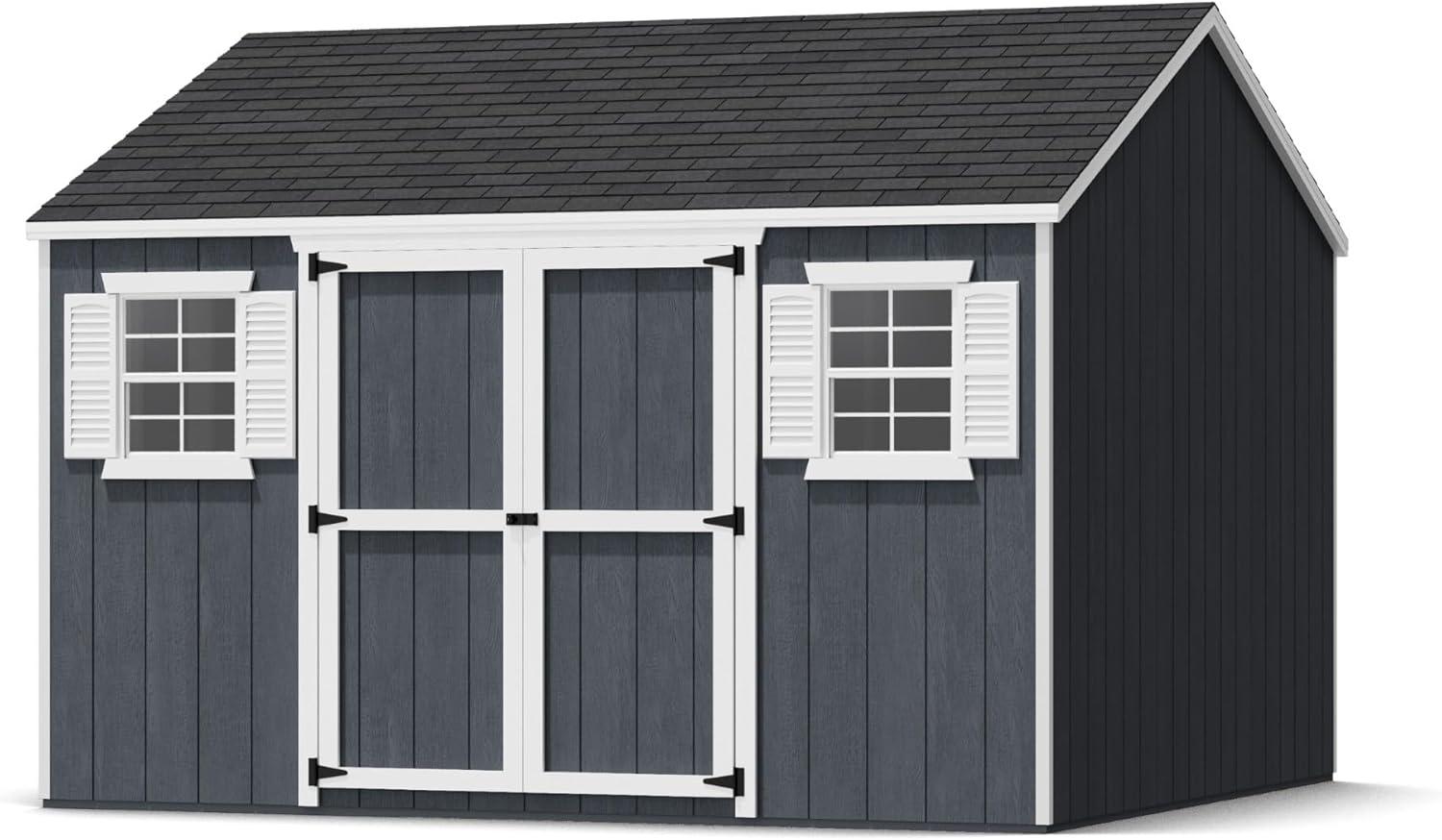 Little Cottage Co. 12x12 Value Workshop Shed with Operable Windows, Outdoor Wood Storage Do-It-Yourself Precut Kit