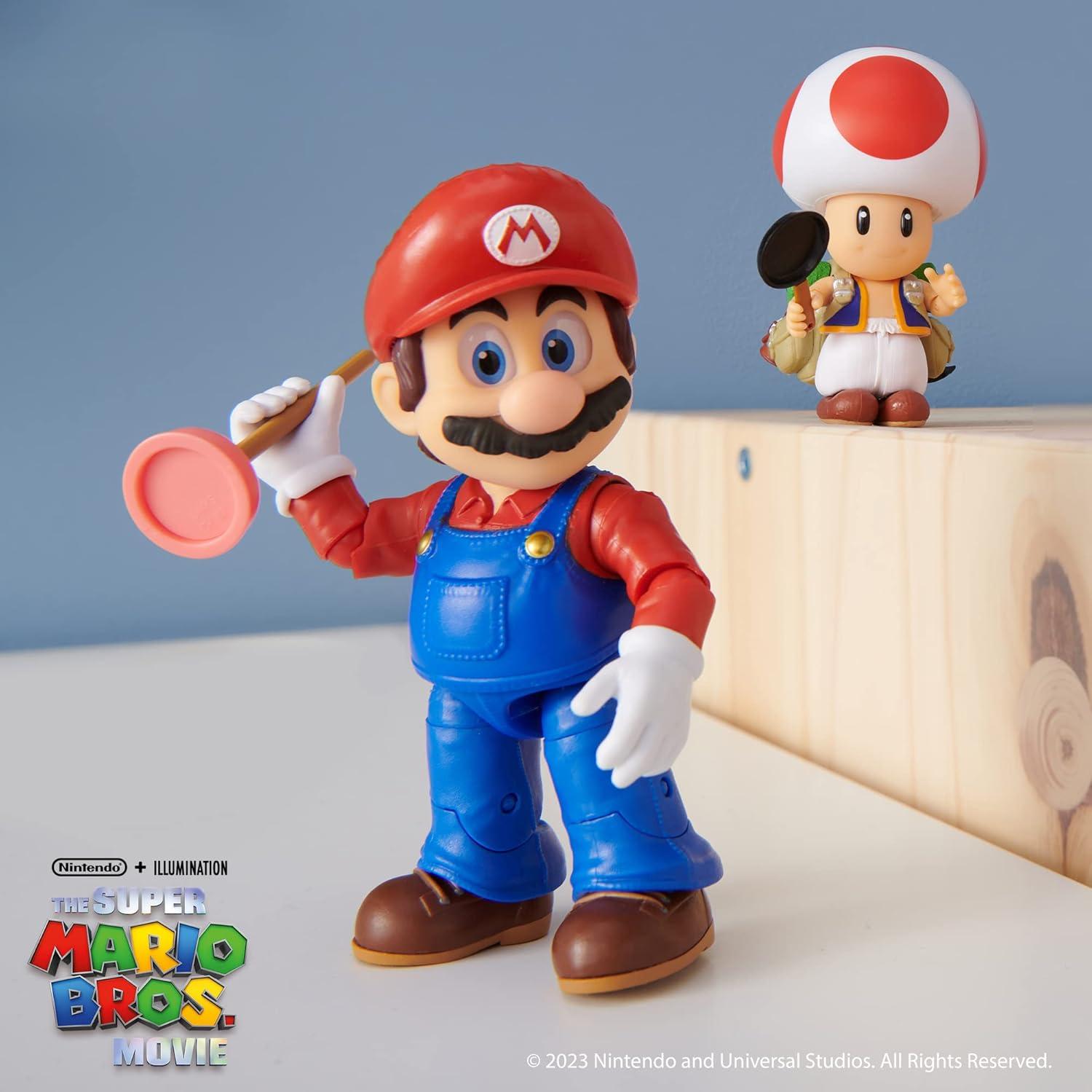 Nintendo The Super Mario Bros. Movie Mario Figure with Plunger Accessory