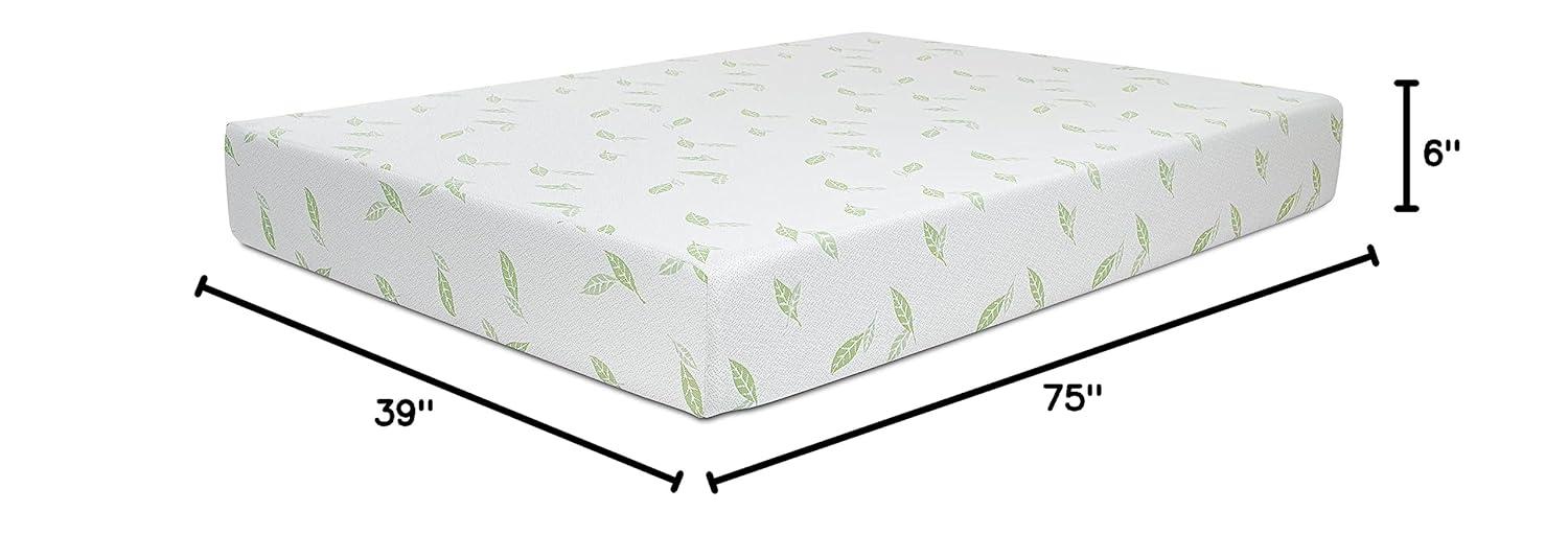 Nap Queen Anula, Green Tea Infused Medium Firm Memory Foam Mattress