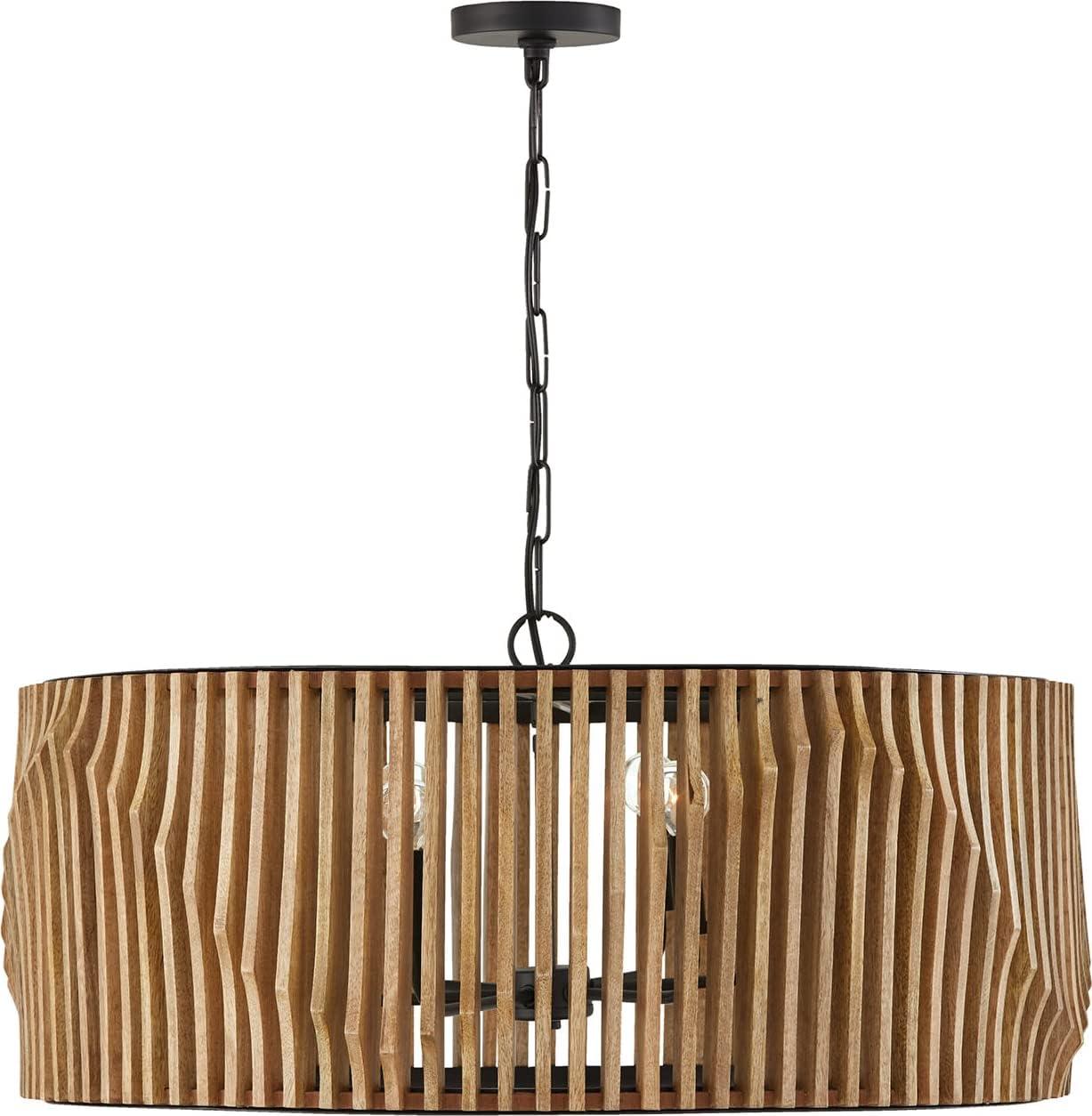 6 - Light Dimmable Drum Chandelier