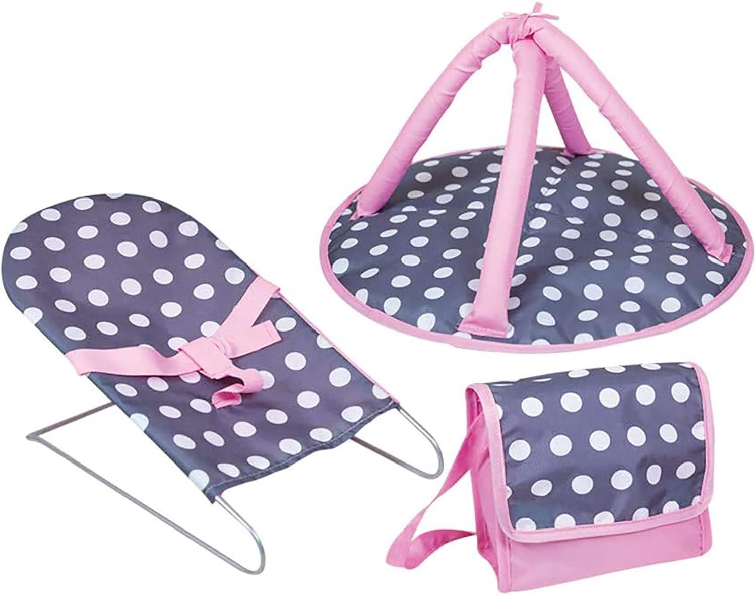 Lissi 5 Piece Baby Doll Deluxe Nursery Play Set w/ 8 Accessories