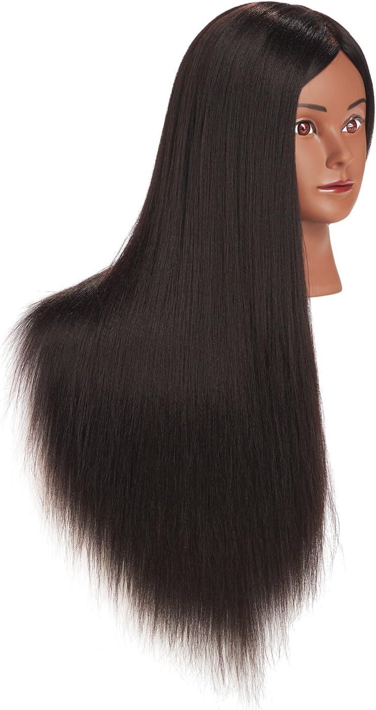 Cosmetology Mannequin Head Human Hair Hairdresser Training Doll Model Manikin