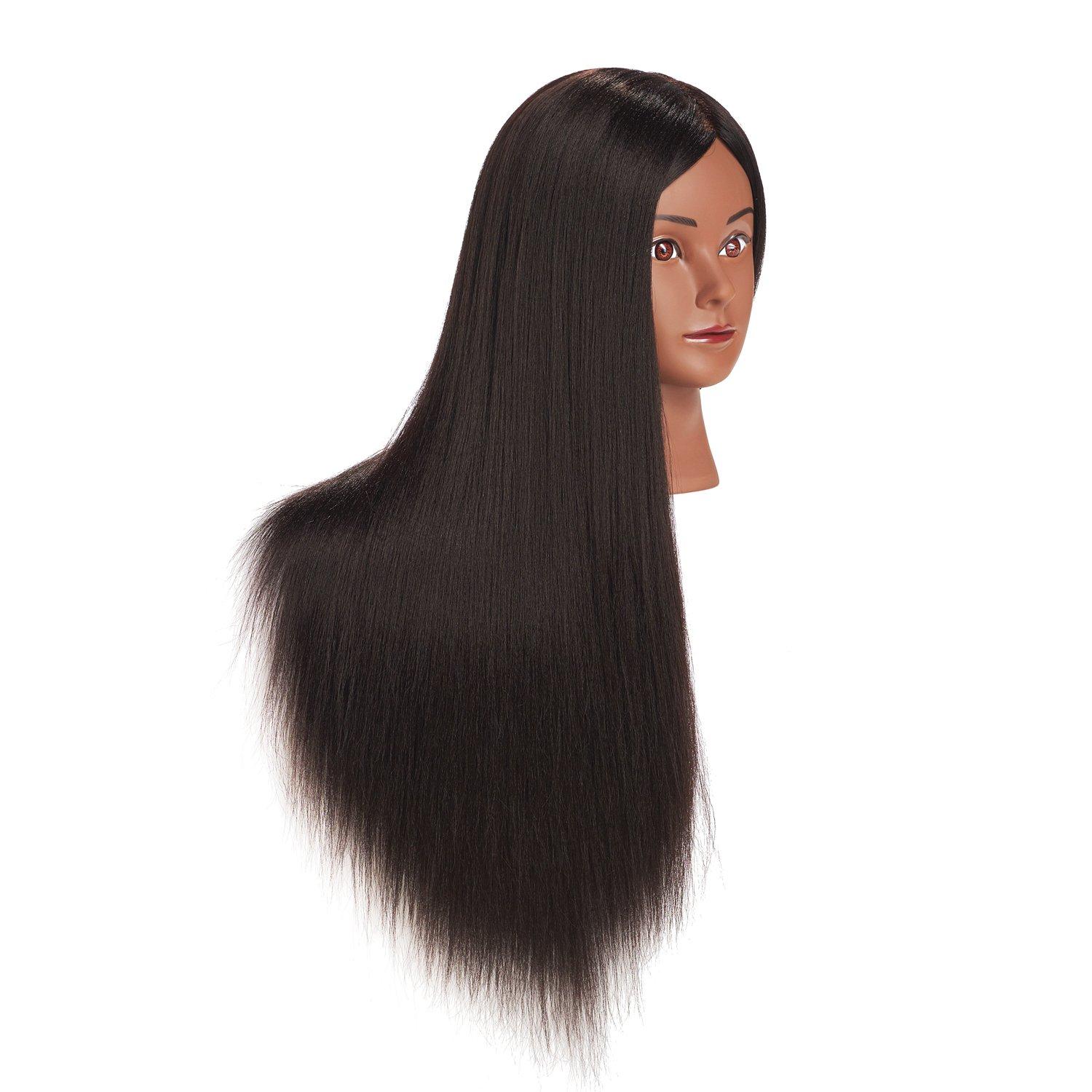 Cosmetology Mannequin Head Human Hair Hairdresser Training Doll Model Manikin