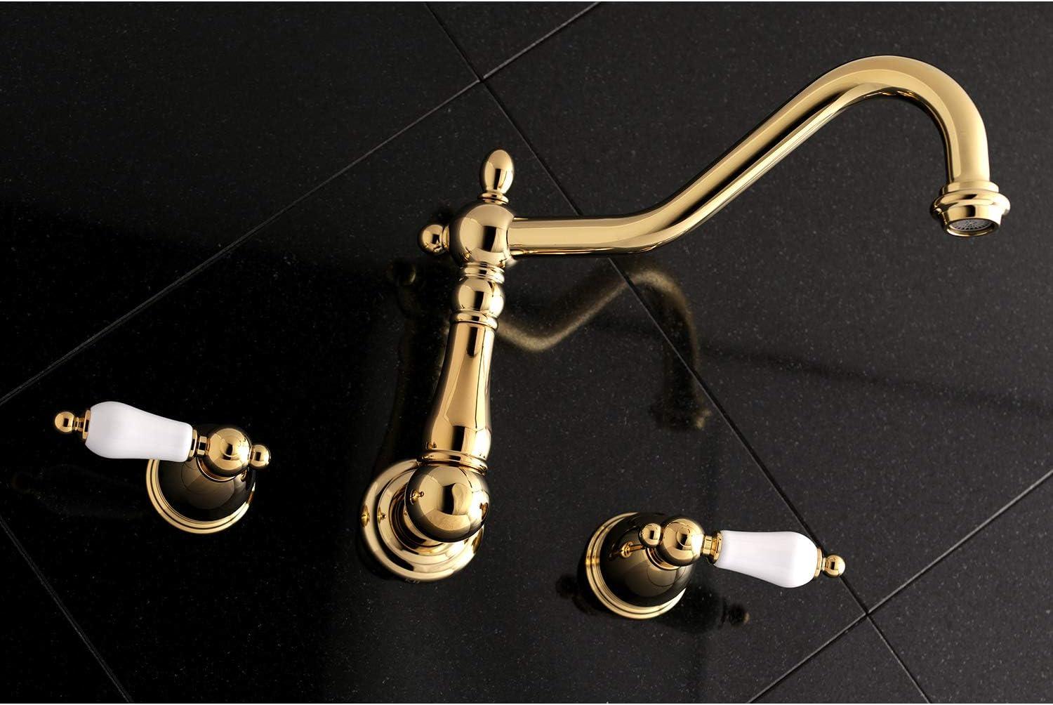 Kingston Brass Heritage Two-Handle 3-Hole Wall Mount Roman Tub Faucet
