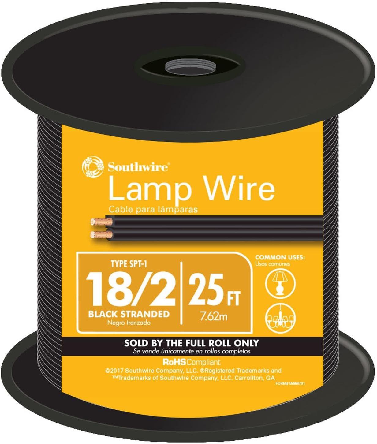 25 ft Gold PVC Stranded Lamp Cord