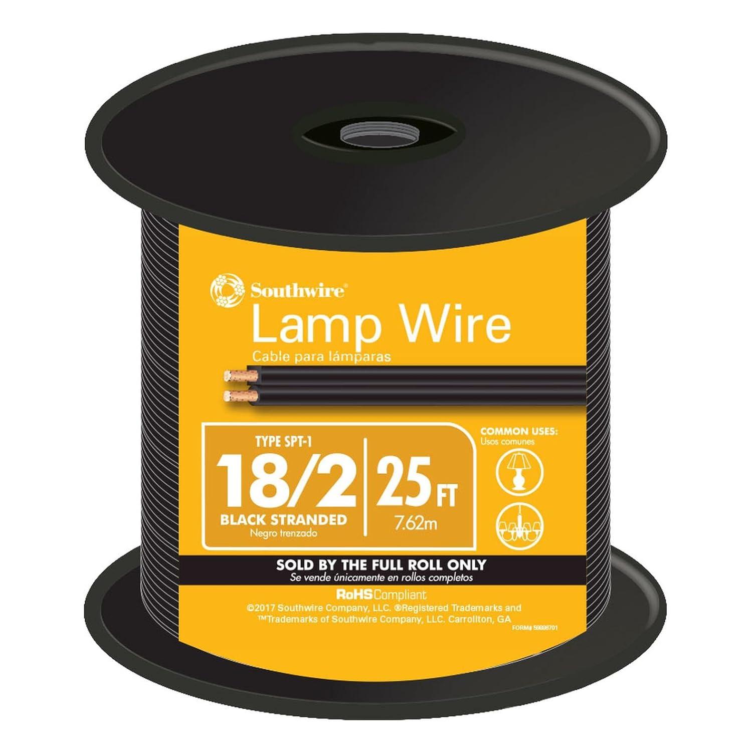 25 ft Gold PVC Stranded Lamp Cord