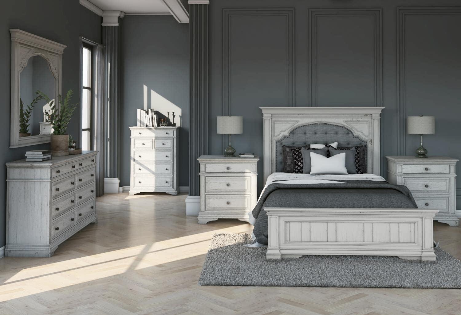 King Highland Park Bed Rustic Ivory - Steve Silver Co.