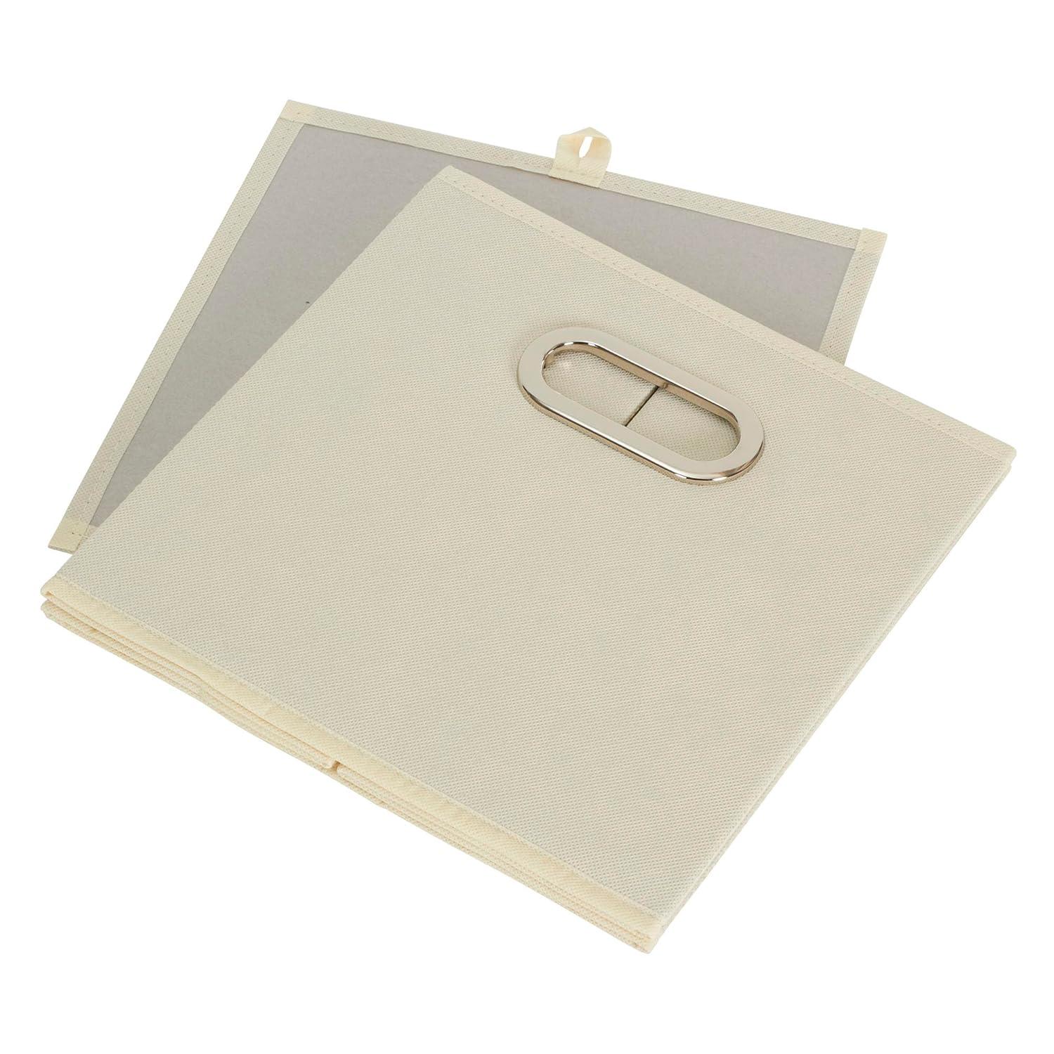 Household Essentials Open Fabric Storage Cube Bins, Set of 6, Natural