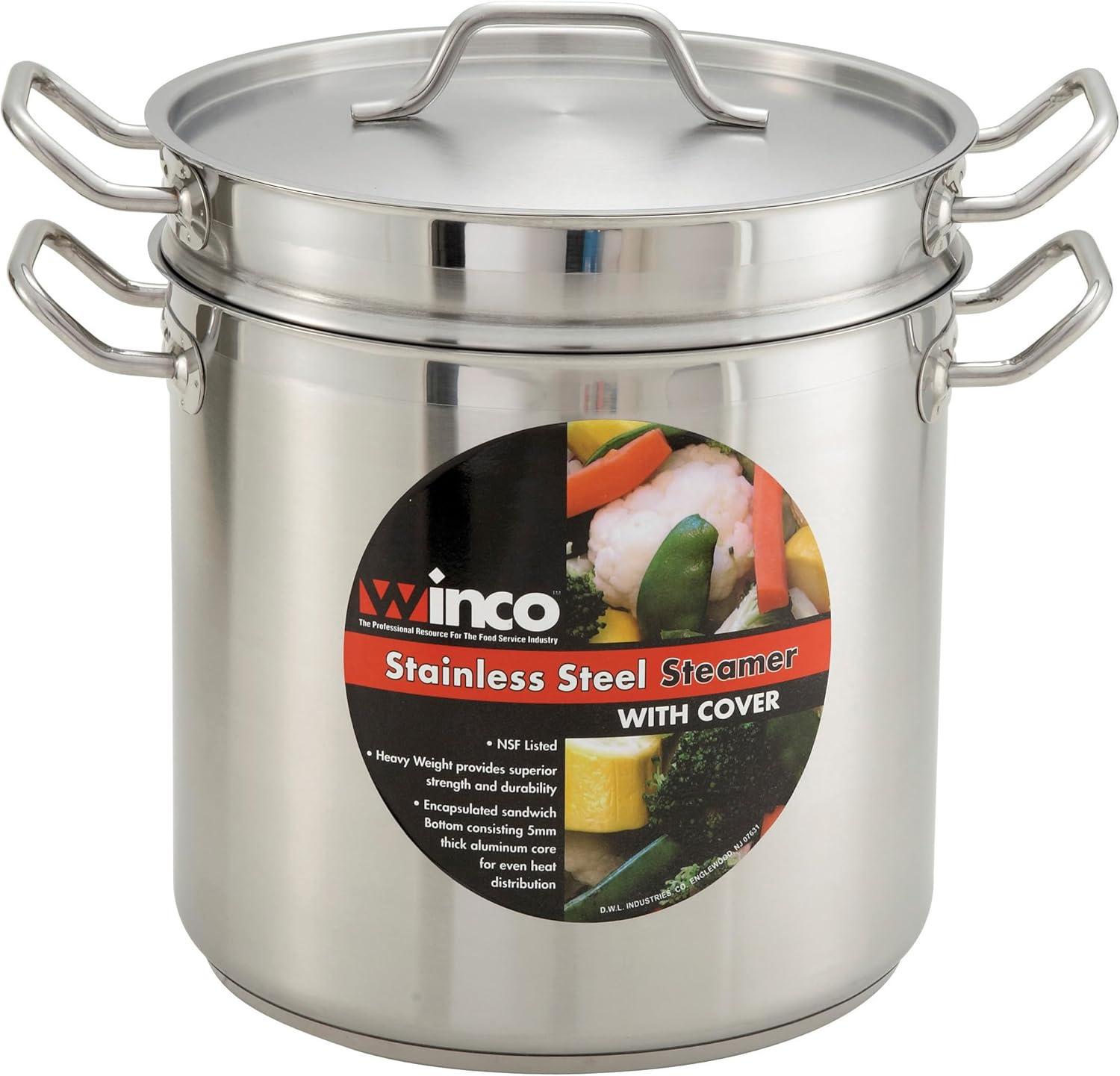 Winco Winco 8 Quarts Stainless Steel Steamer Pot