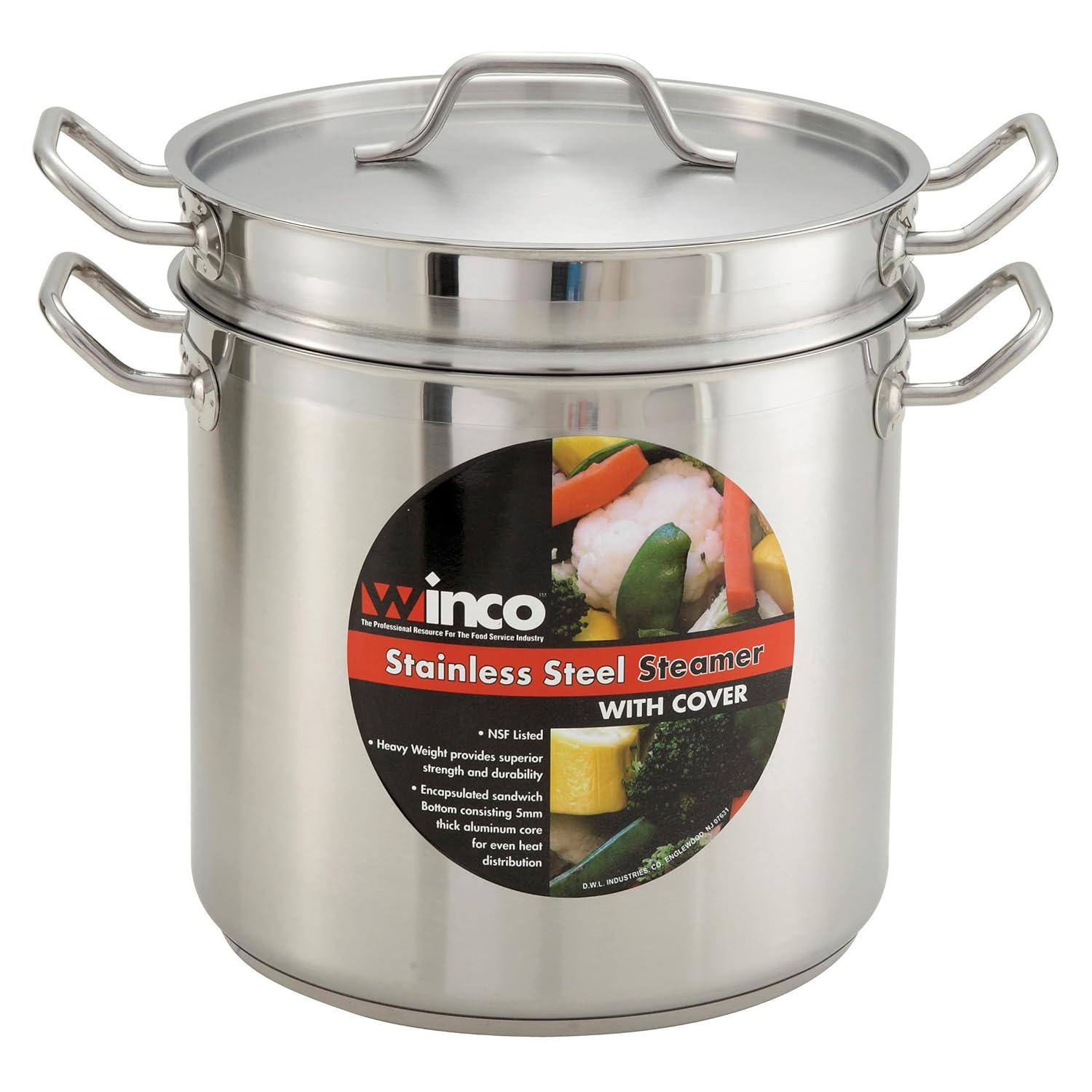 Winco Winco 8 Quarts Stainless Steel Steamer Pot