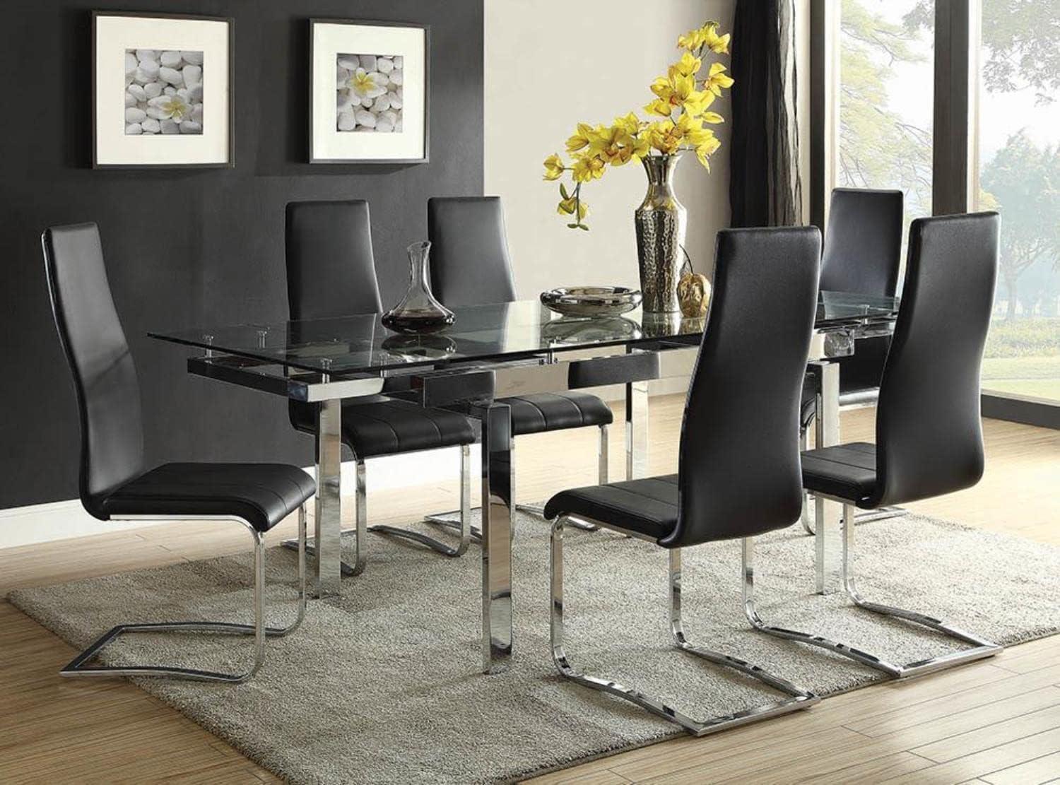 Genuine Leather Upholstered Cantilever Chair