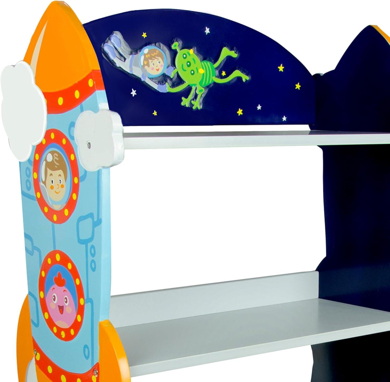 Fantasy Fields Outer Space Kids 3-Tier Bookshelf with Storage Drawer