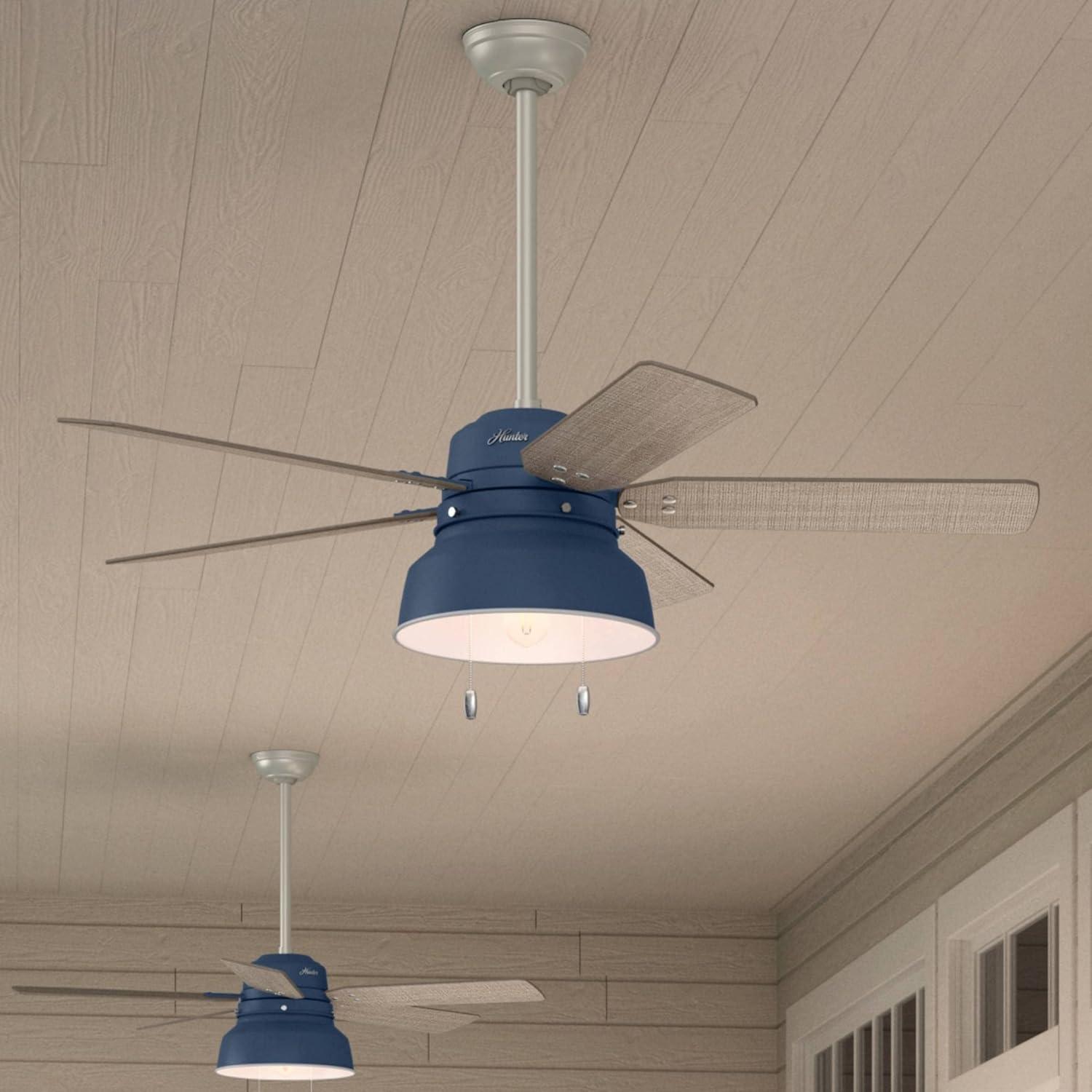 52" Mill Valley 5 - Blade Outdoor Standard Ceiling Fan with Pull Chain and Light Kit Included