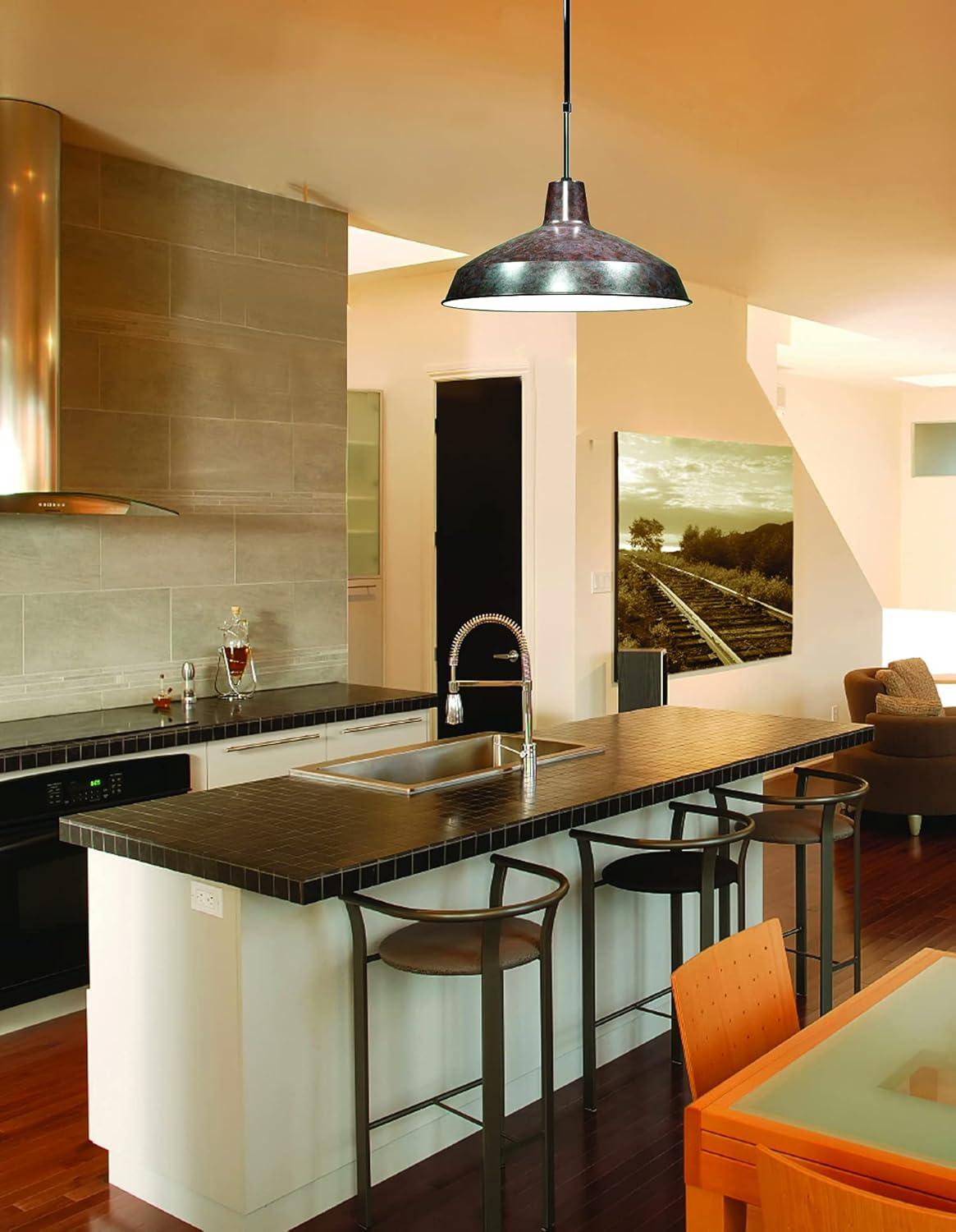 Transitional Brushed Nickel 16" Indoor/Outdoor Pendant Light