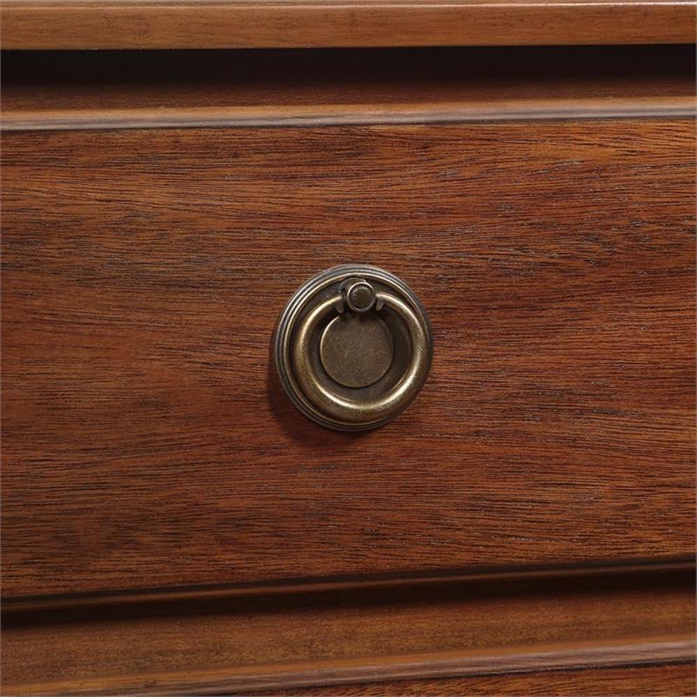 Comfort Pointe Cambridge Nightstand Brown: Elegant 3-Drawer Storage, Metal Hardware, No Assembly Required