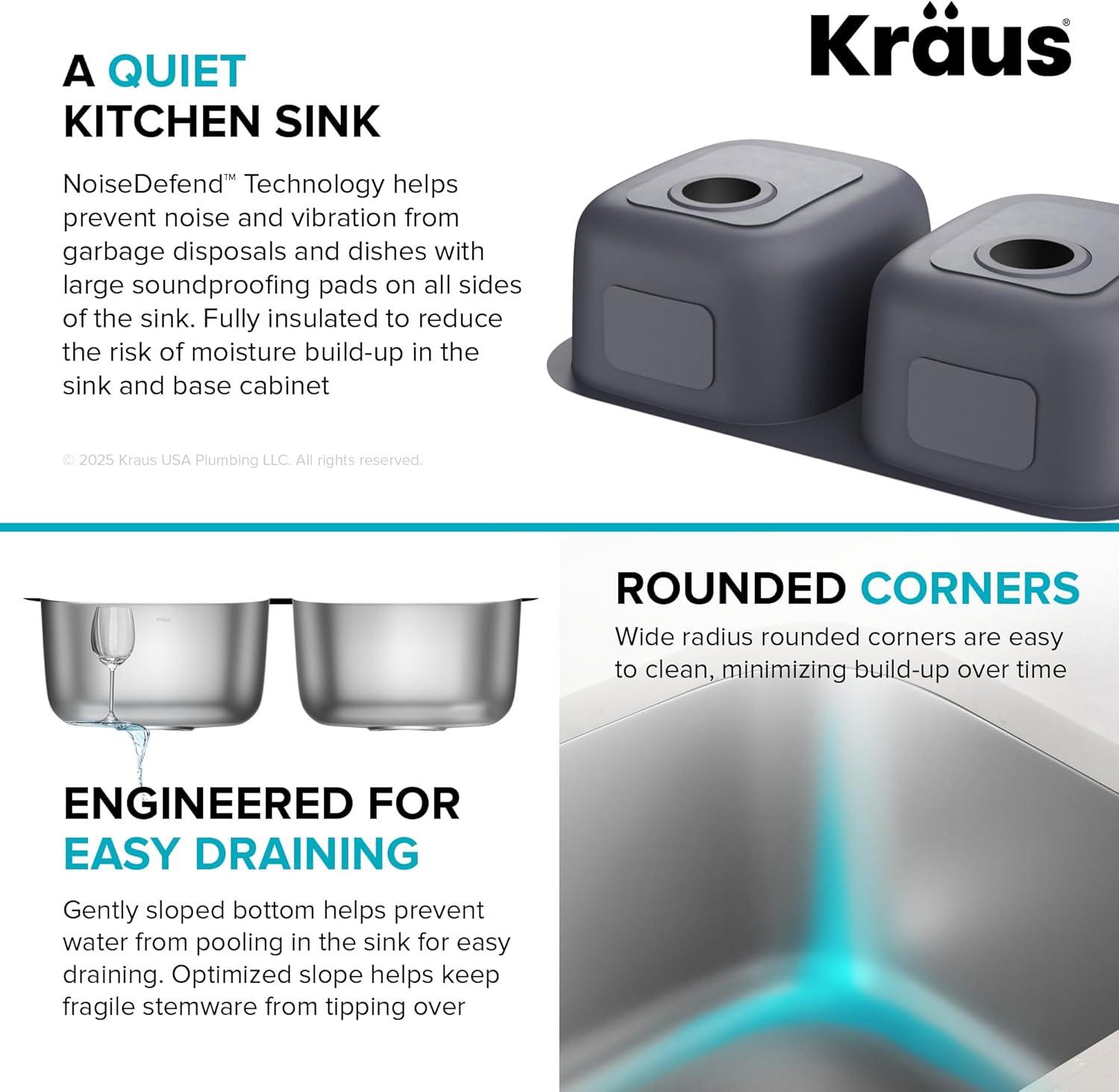 KRAUS Premier Undermount Single Bowl 18-Gauge Stainless Steel Kitchen Sink