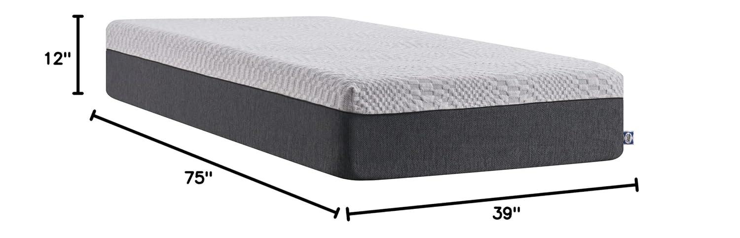 Sealy Essentials 12" Twin Gel Memory Foam Mattress-in-a-Box, Adult