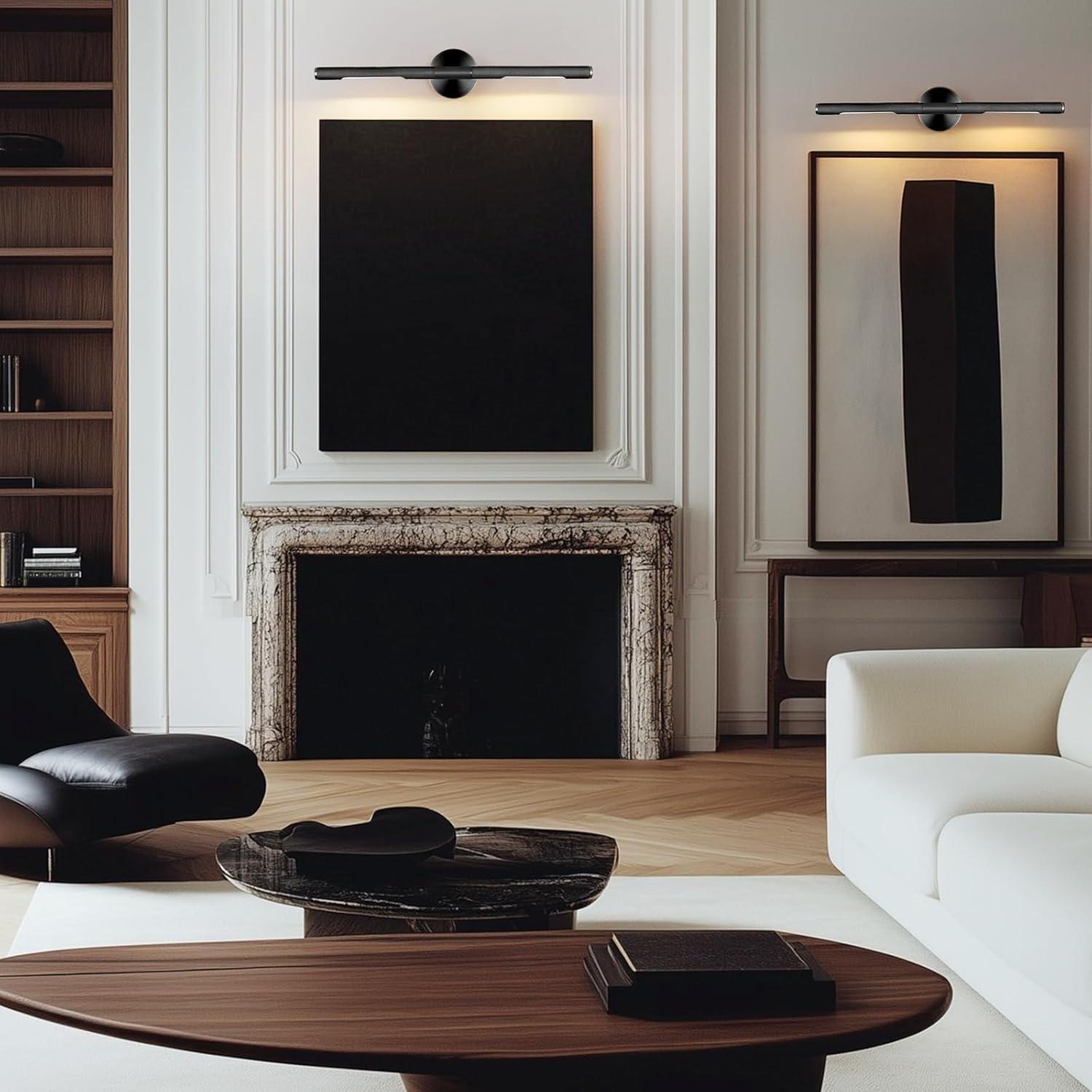 Everly Quinn 30'' Dimmable LED 360° Rotatable Wall Mounted Sconce Picture Light Vanity Light (Bulbs Included)