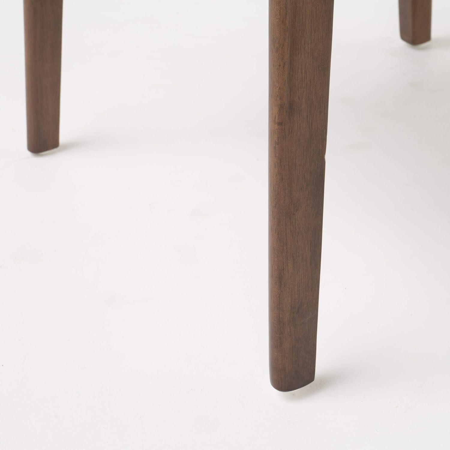 Christopher Knight Home Anise Leather / Walnut Dining Chairs, 2-Pcs Set, Dark Brown / Walnut Finish 2-Pcs Set Dark Brown / Walnut Finish