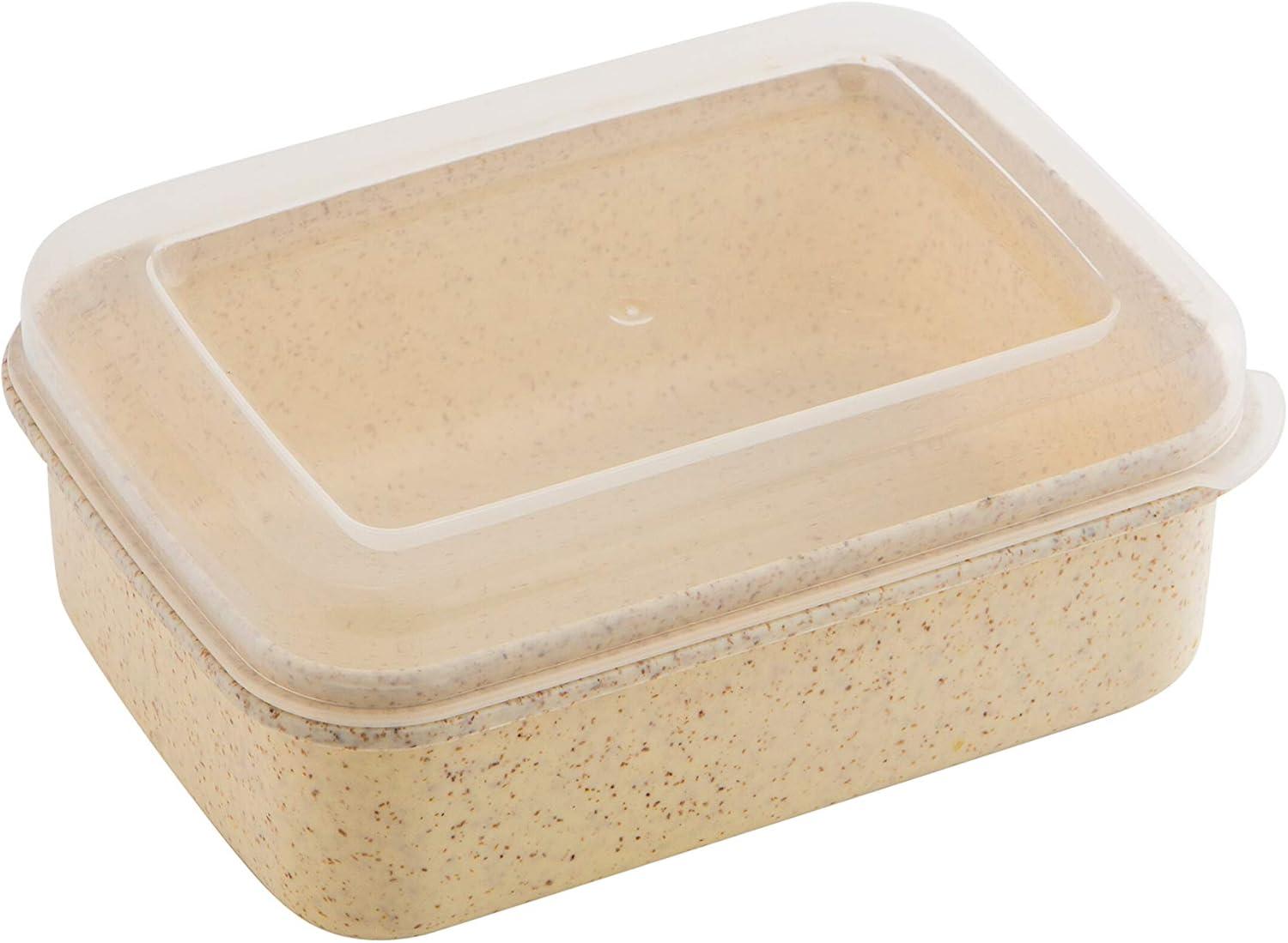 Simplify 6 Piece Natural Plastic Food Storage Containers, Beige