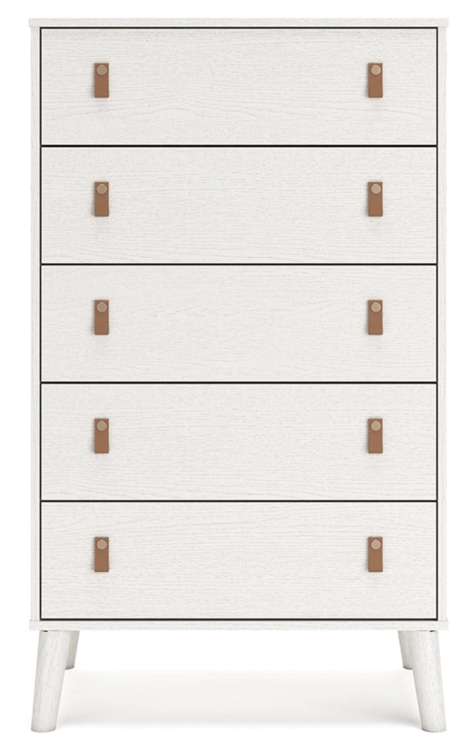 Aprilyn 5 Drawer 29.88" W Lingerie Chest withInterchangeable Leather Handles