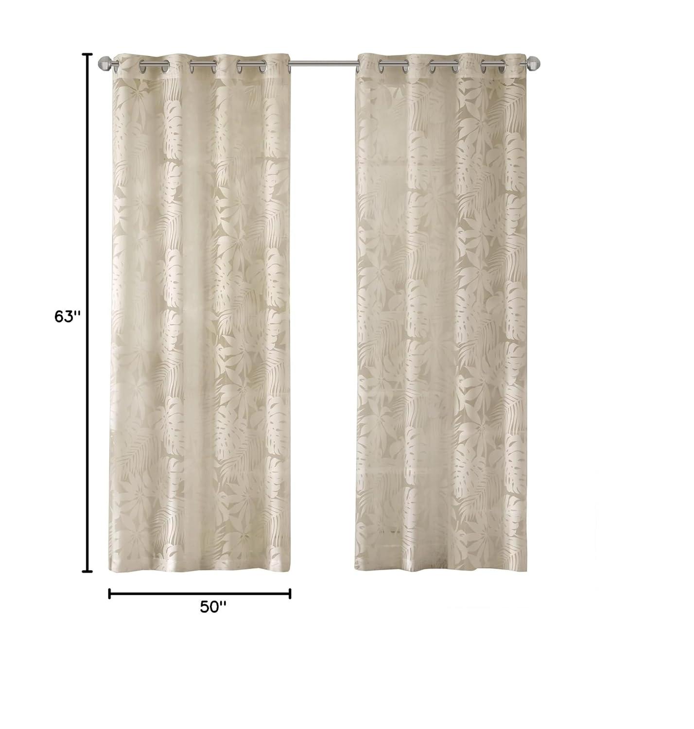Madison Park Leilani Palm Leaf Burnout Single Window Sheer & Reviews | Wayfair