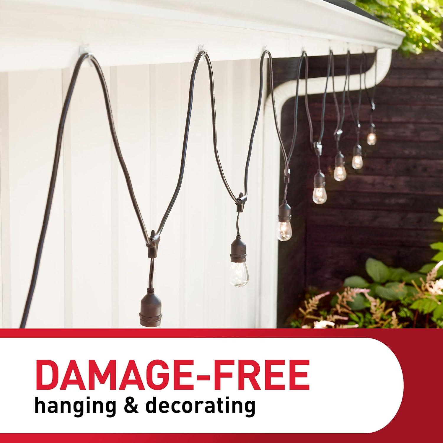 Command Outdoor Light Clips, Clear, 20 Clips, 24 Strips (AW017-20NA) - 1