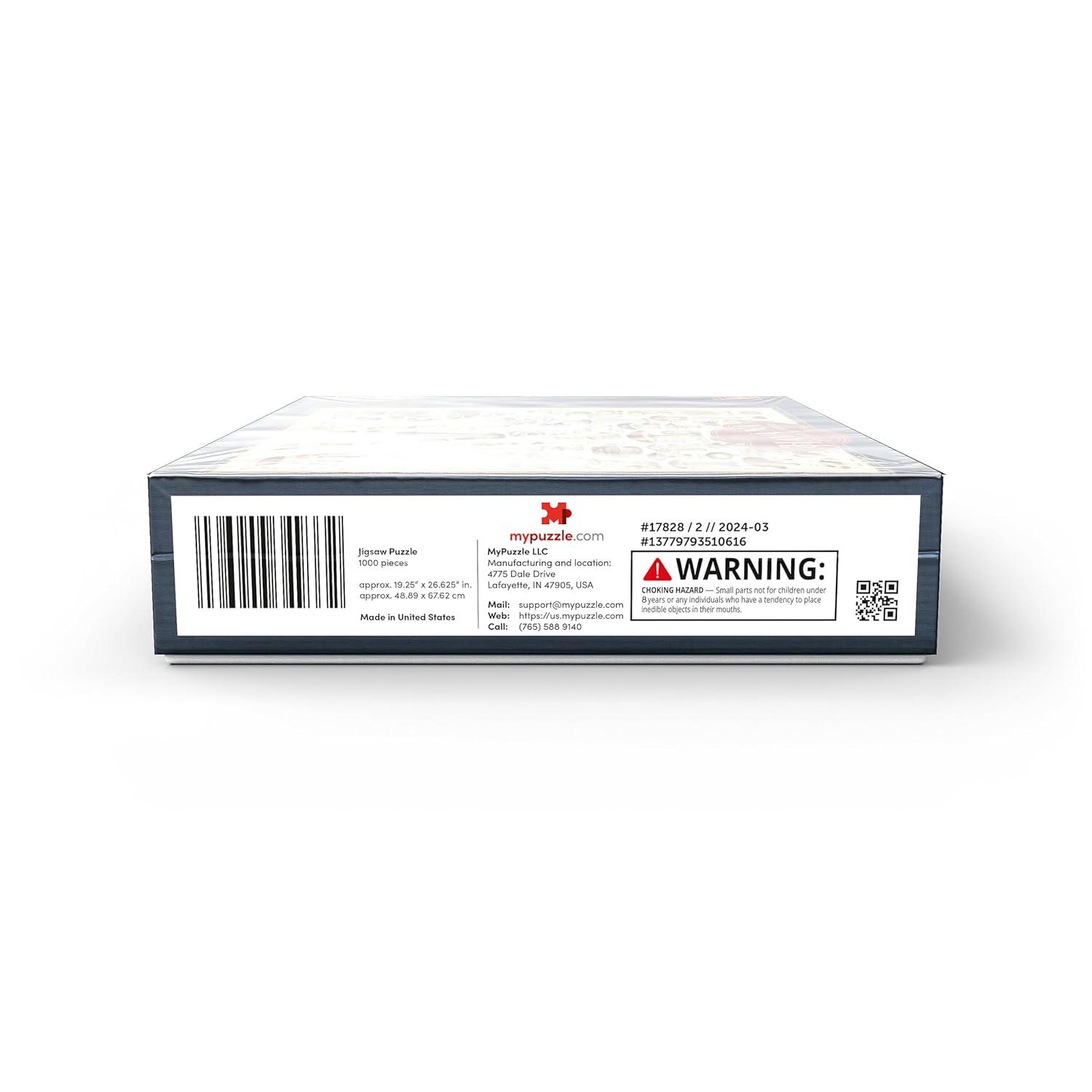 MyPuzzle - Champignons - Mushrooms For All, Vintage Art Poster, Adolphe Millot - Premium 1000 Piece Jigsaw Puzzle for Adults