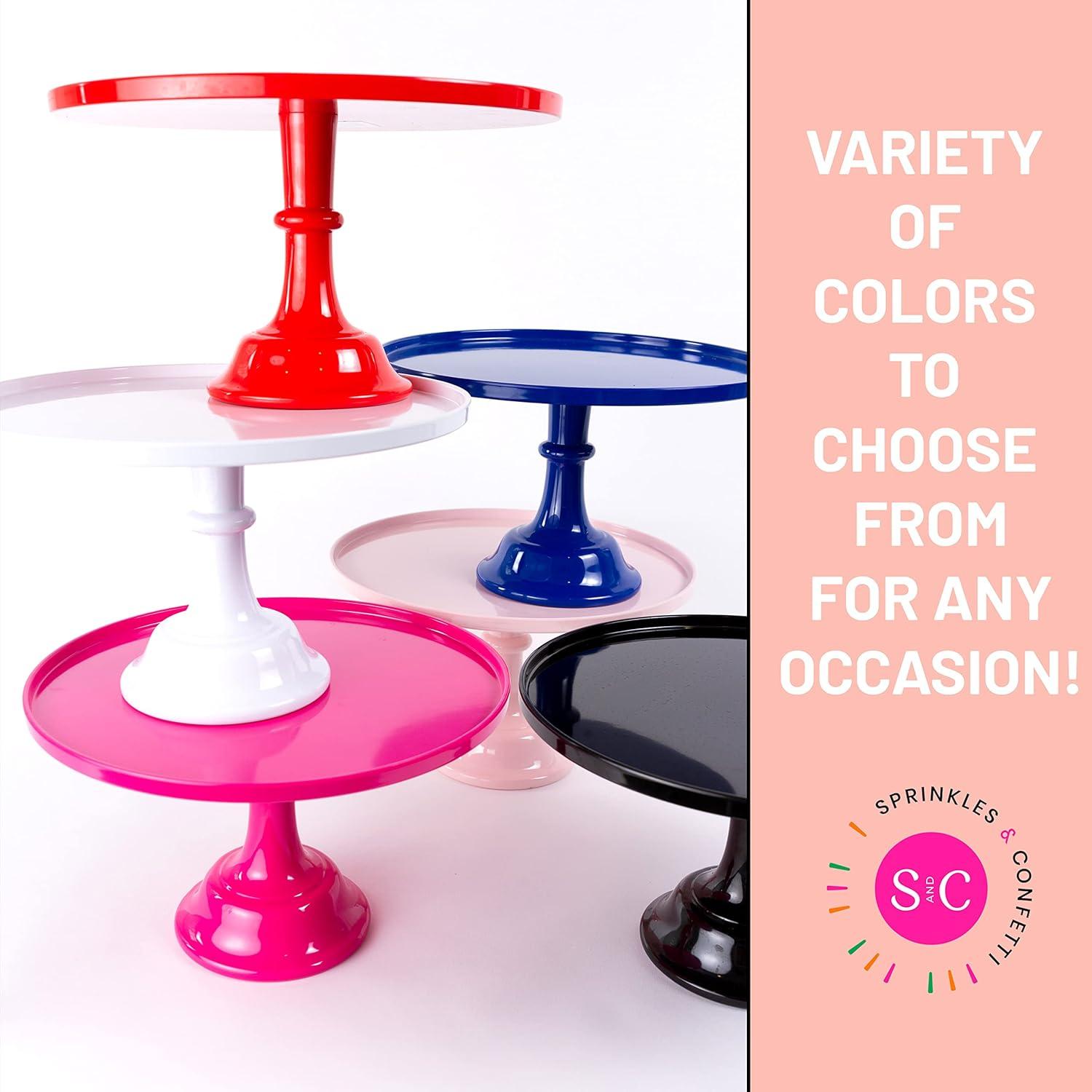 Hot Pink Melamine Pedestal Cake Stand