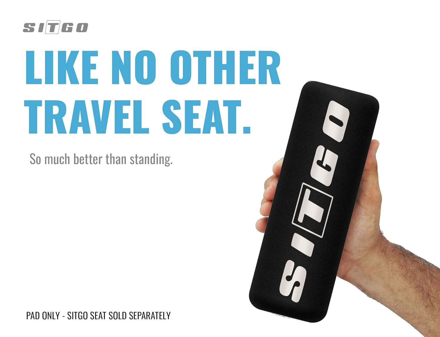 SitGo Portable Folding Seat Cushion Pad Only, 1/2" Thick, 1pk