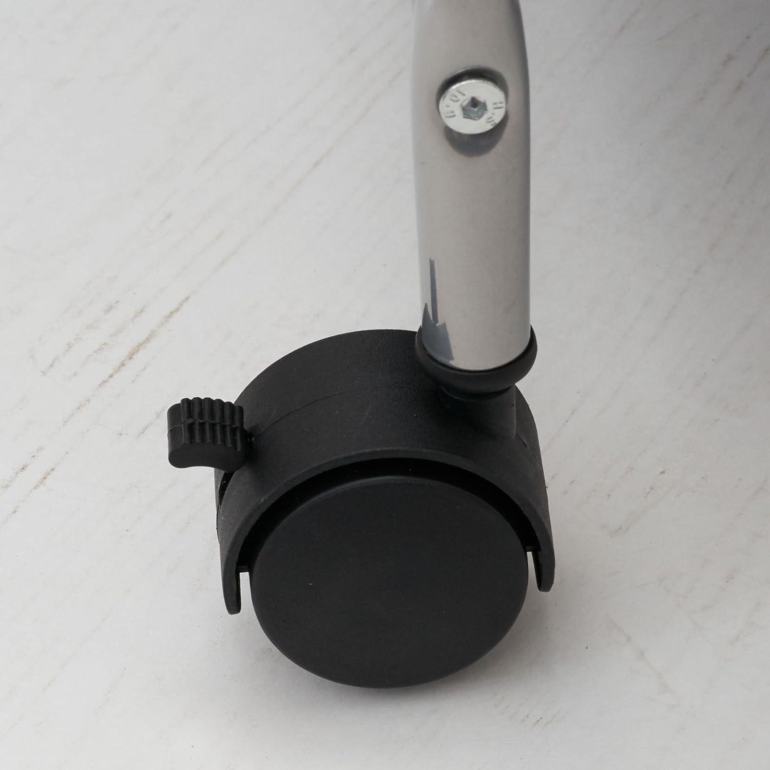 Household Essentials 7044 Triple Laundry Sorter on Wheels - Black and Grey