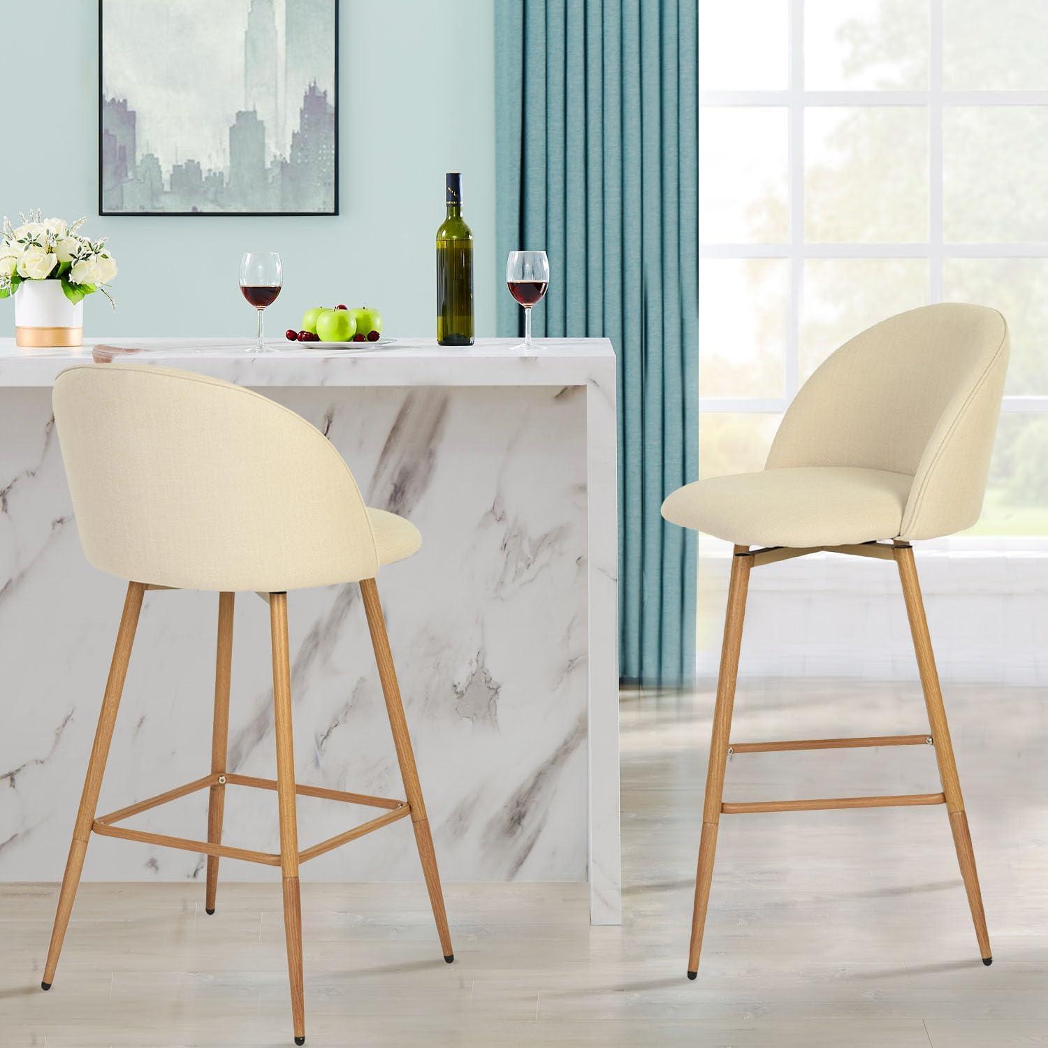 Bayou Breeze Upholstered Swivel Bar & Counter Stool (Set Of 2)