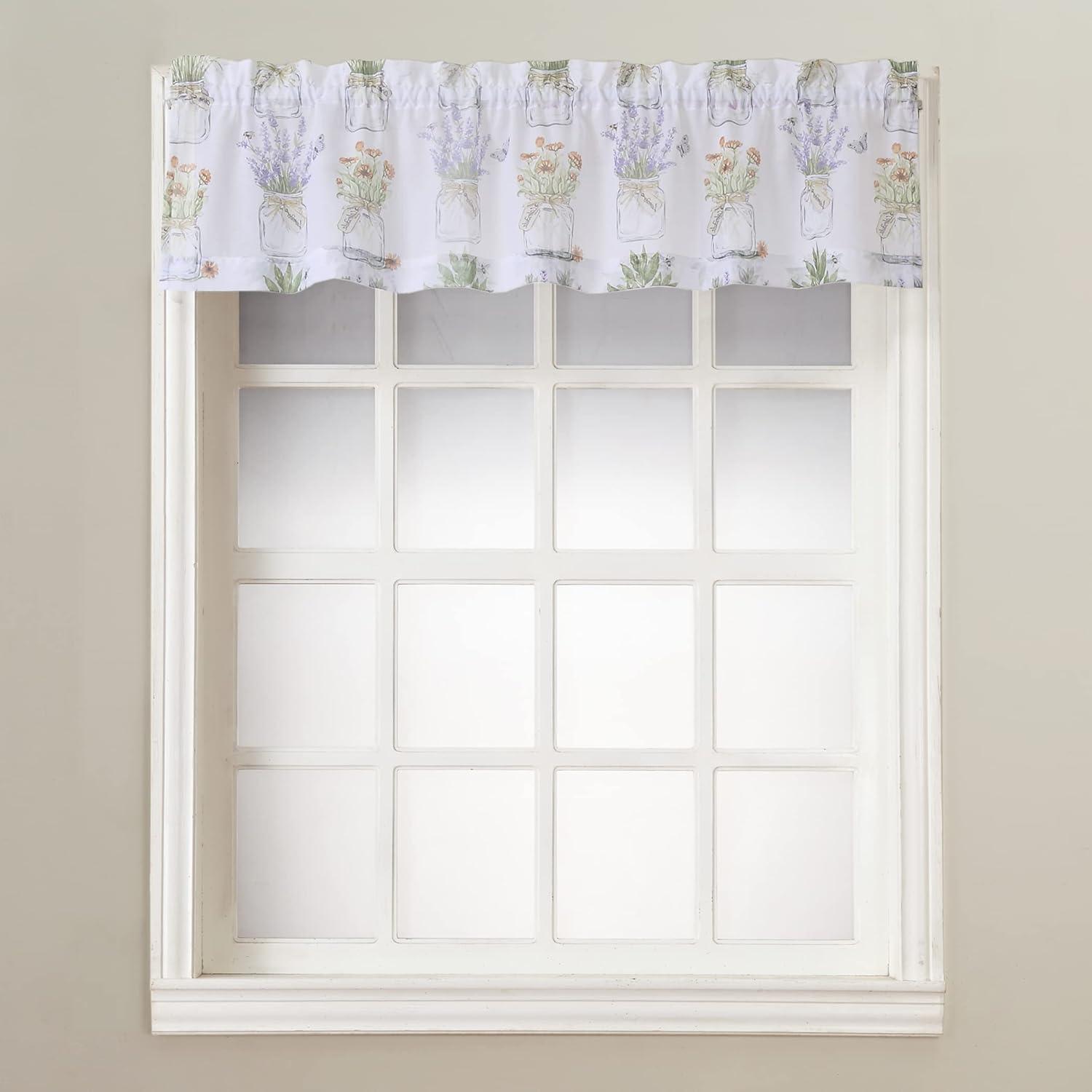 54"x14" No. 918 Eves Garden Kitchen Window Valance White