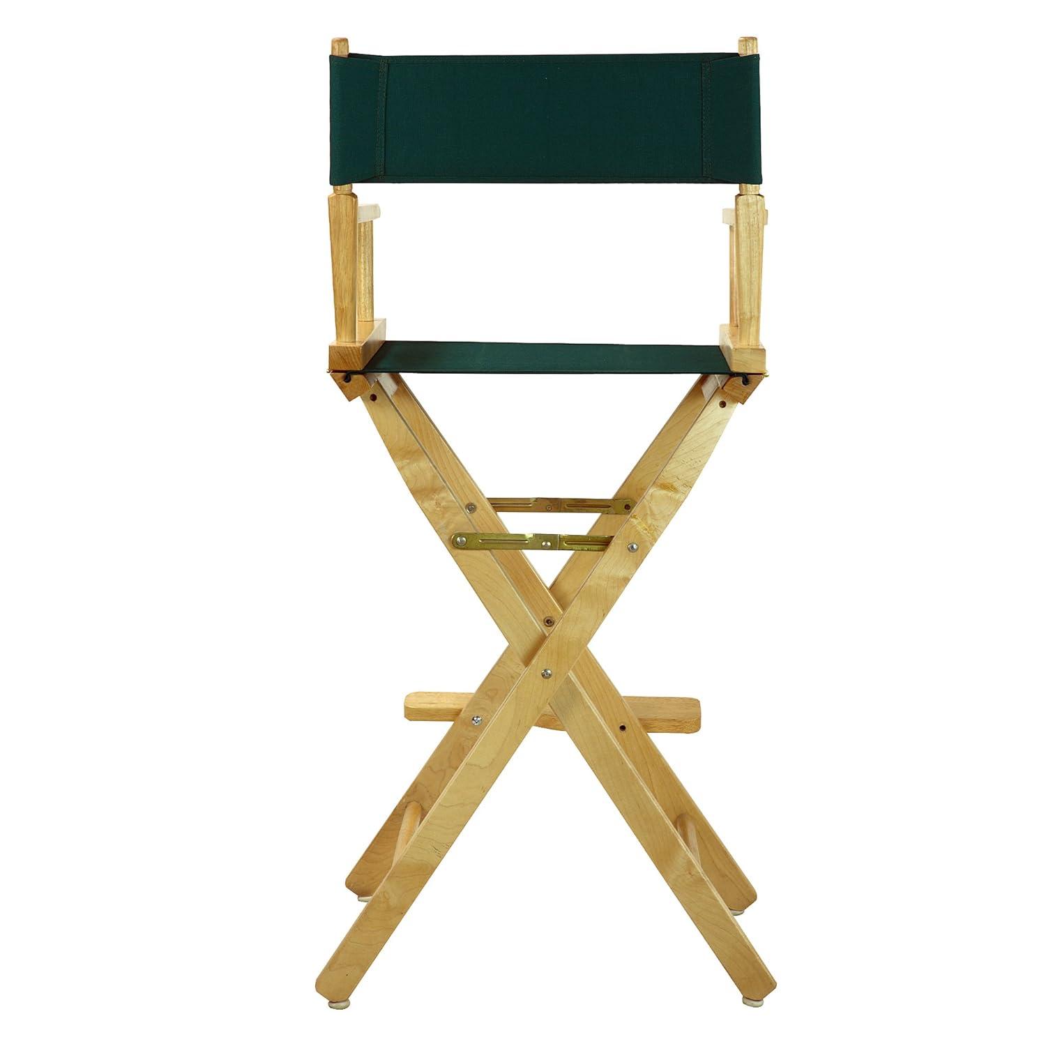 230-00-021-32 30 in. Directors Chair Natural Frame with Hunter Green Canvas