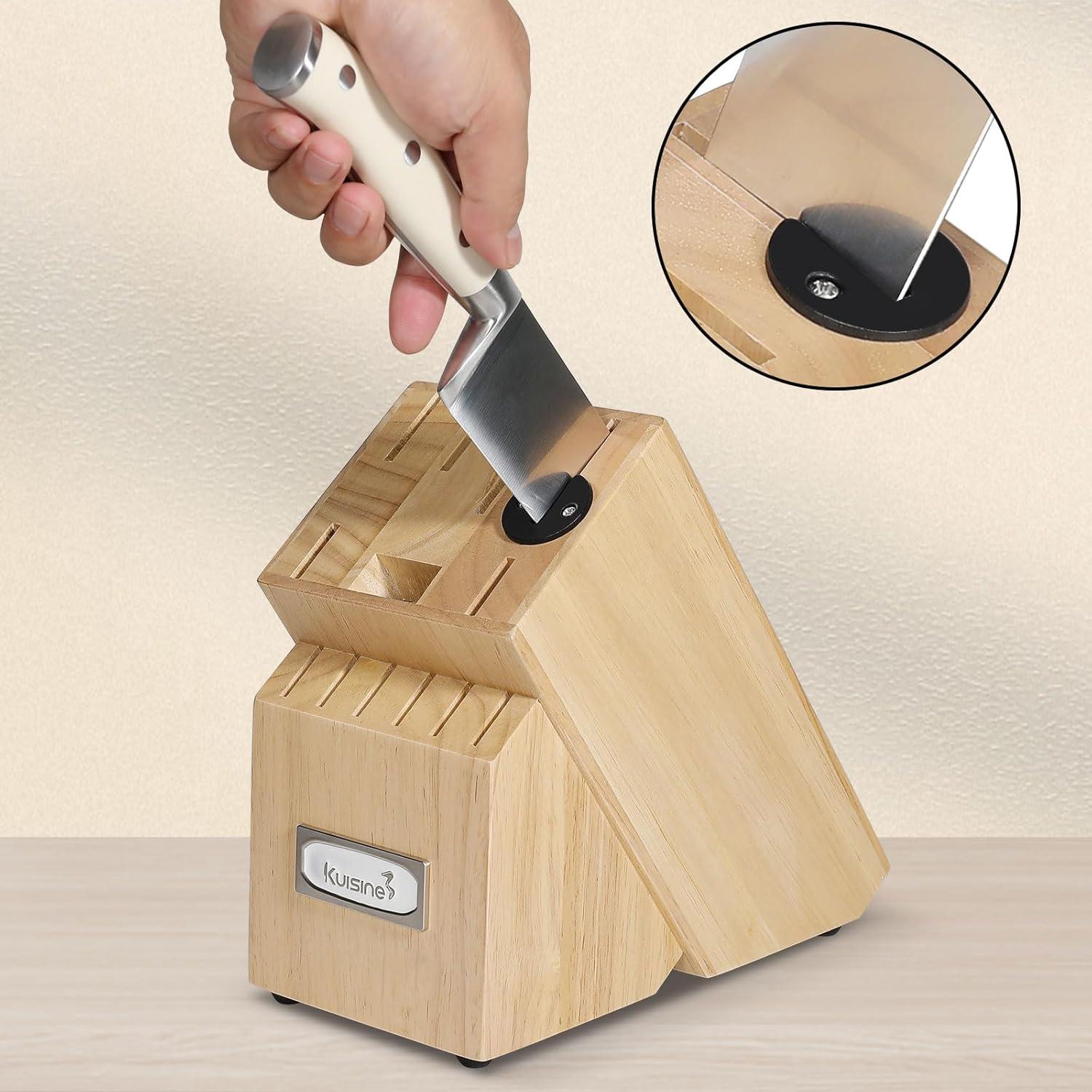 kuisine Kuisine 15-Piece Kitchen Knife Block Set Premium Stainless Steel