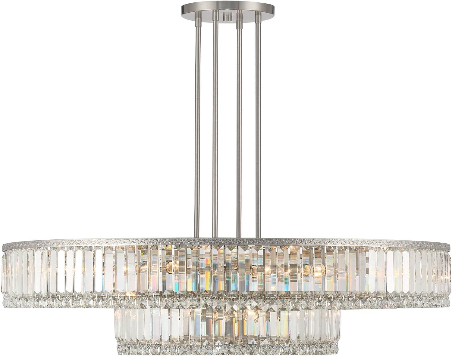 Ella 44.5" Brushed Nickel and Crystal Pendant Light