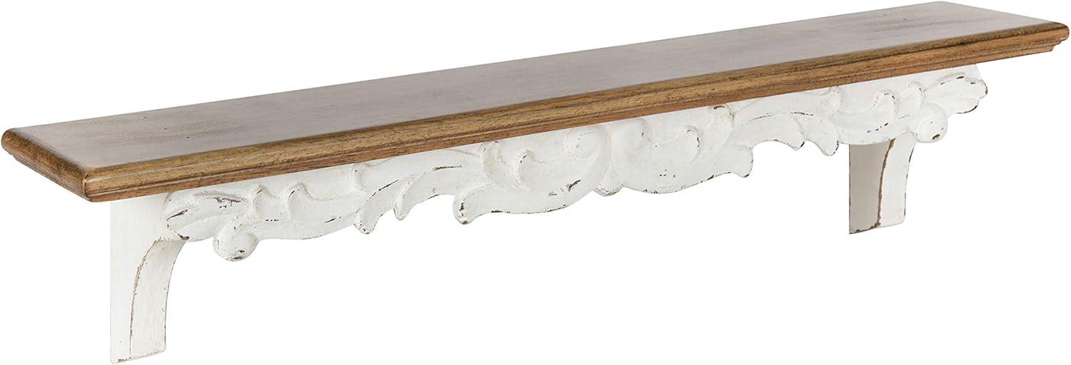 28" x 6" Abberly Wood Decorative Wall Shelf Rustic Brown - Kate & Laurel All Things Decor: Artisanal Design, Solid Fir, Vintage Look