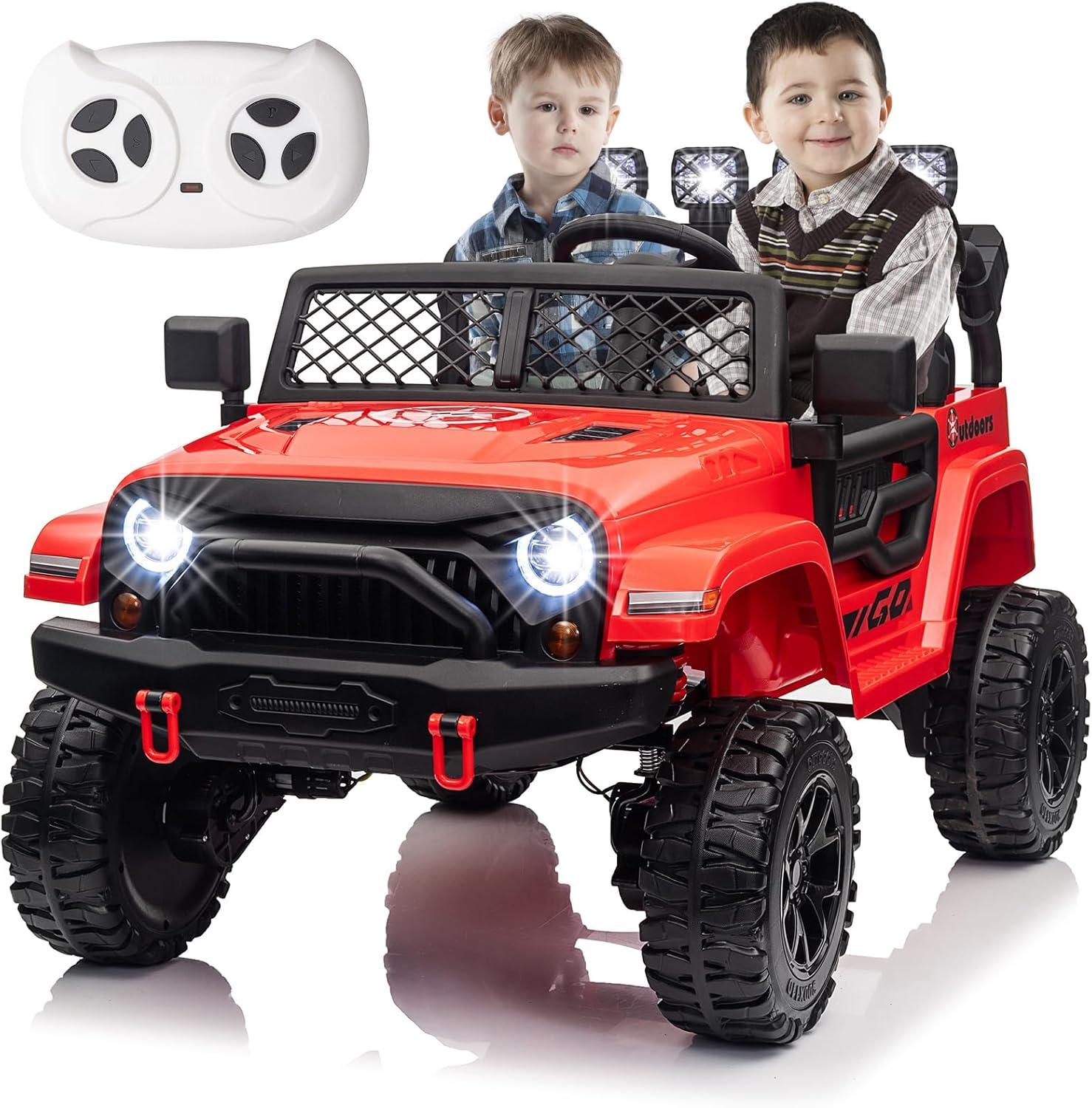 Red 24V Dual Seat Kids Electric SUV with Remote Control